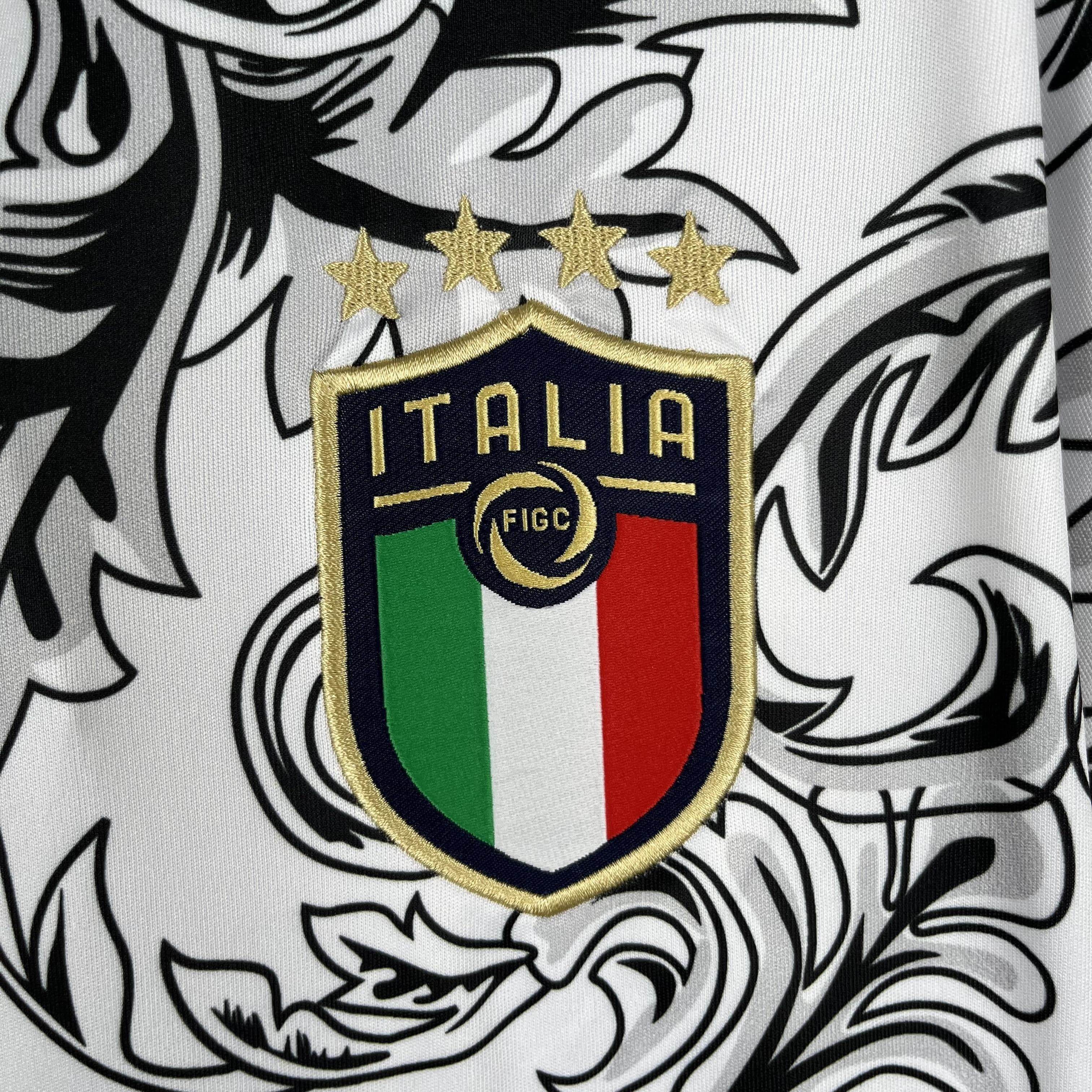 CAMISETA ITALIA EDICIÓN ESPECIAL WHITE 2024 HOMBRE (VERSIÓN FAN) - ZonaCamisetas