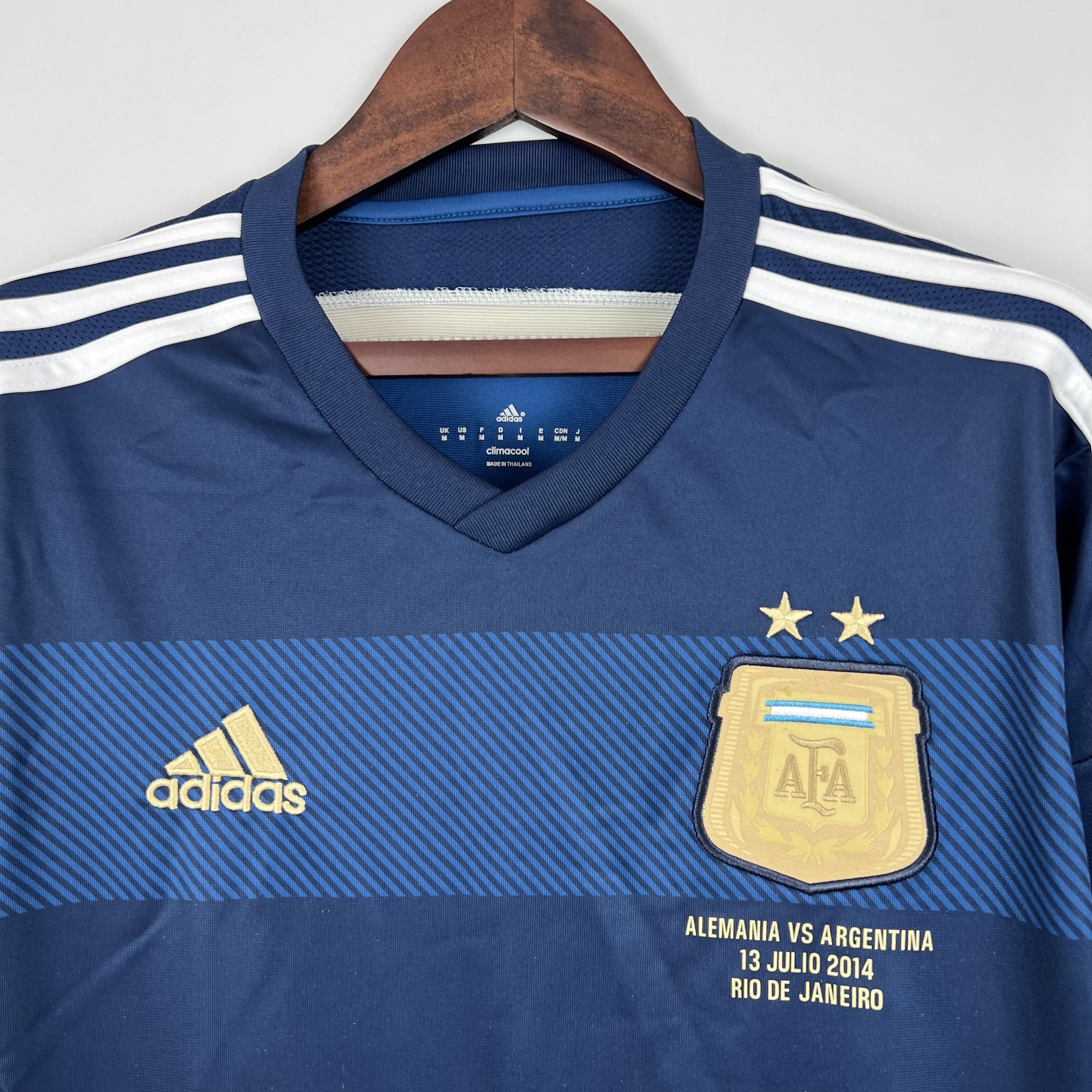 CAMISETA ARGENTINA II 2014 HOMBRE MANGA LARGA (RETRO)