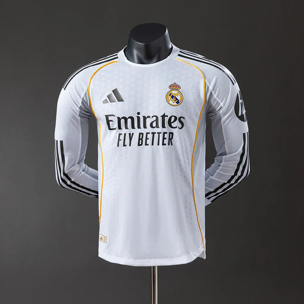 CAMISETA REAL MADRID l 25/26 MANGA LARGA HOMBRE (VERSIÓN JUGADOR) - ZonaCamisetas