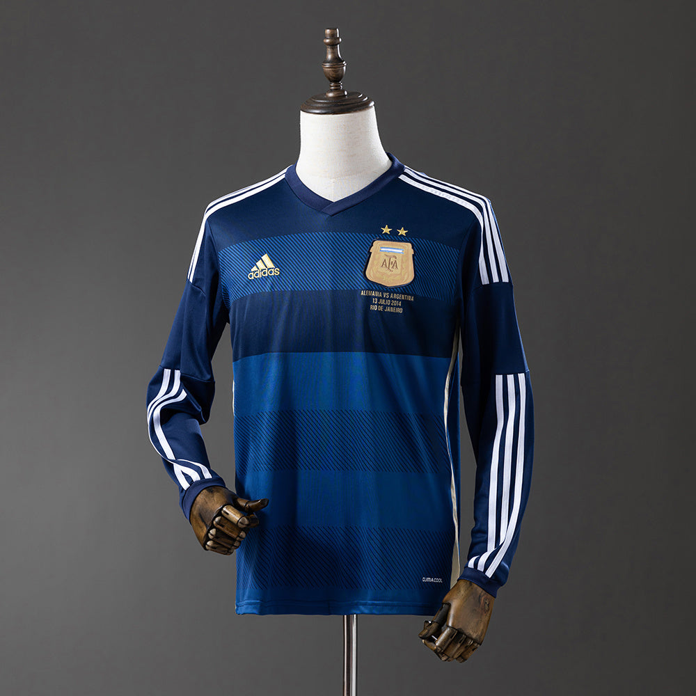 CAMISETA ARGENTINA II 2014 HOMBRE MANGA LARGA (RETRO)
