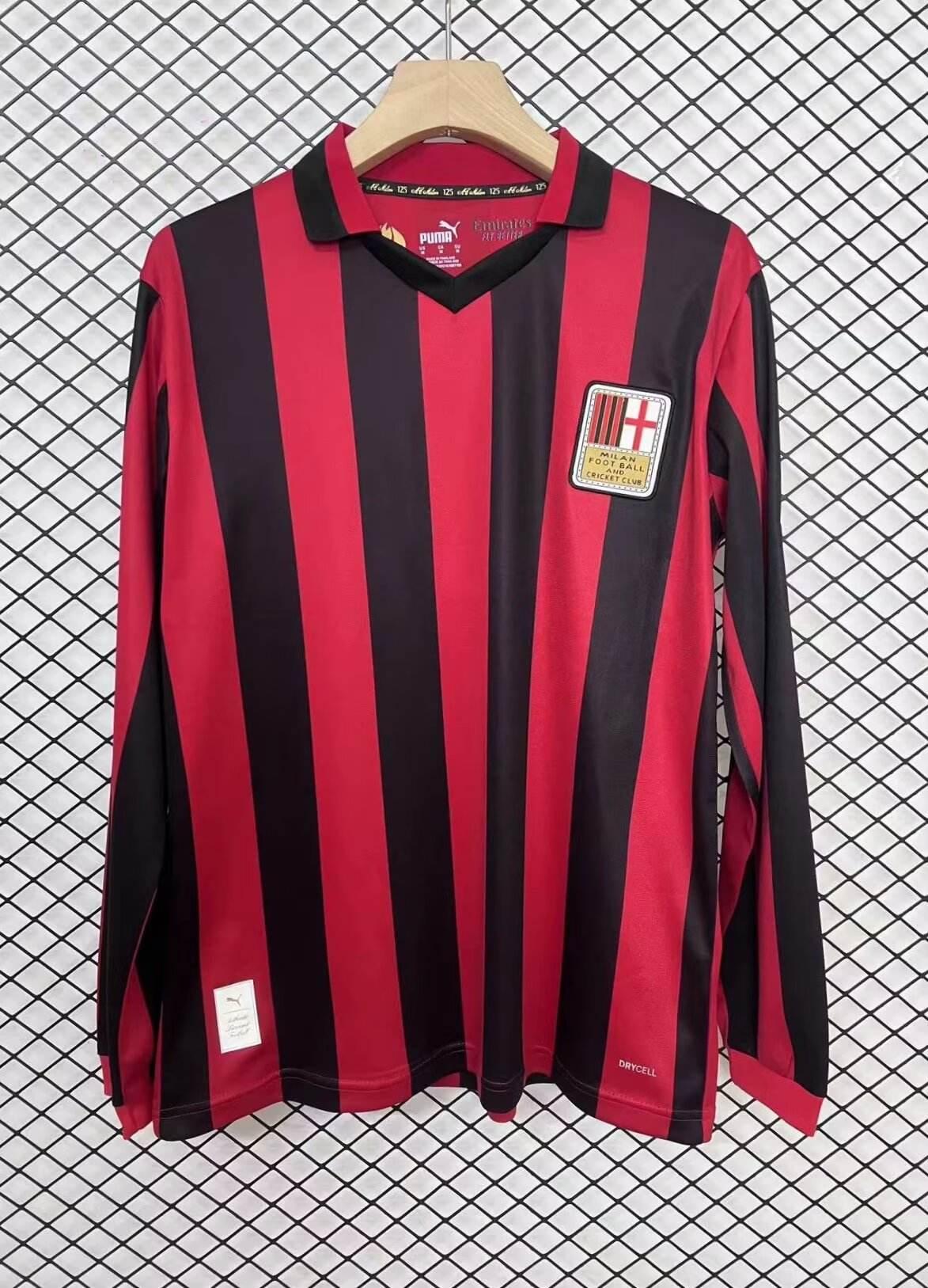 CAMISETA AC MILAN 125th 24/25 HOMBRE (RETRO) MANGA LARGA - ZonaCamisetas