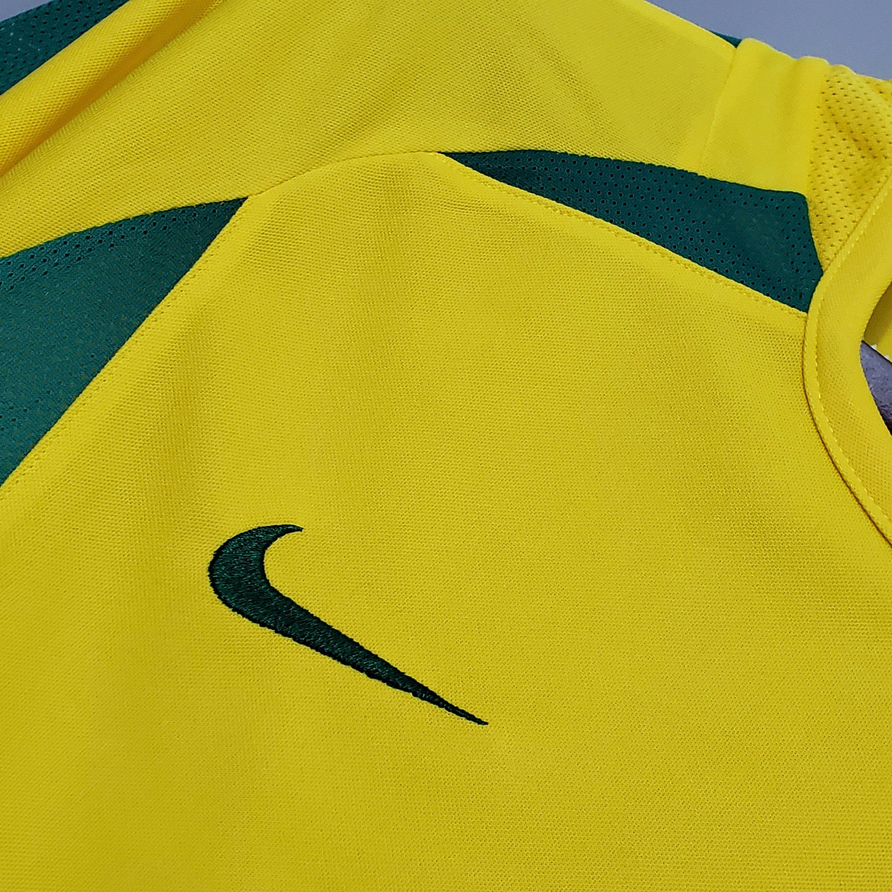 CAMISETA BRASIL I 2002 HOMBRE (RETRO) - ZonaCamisetas