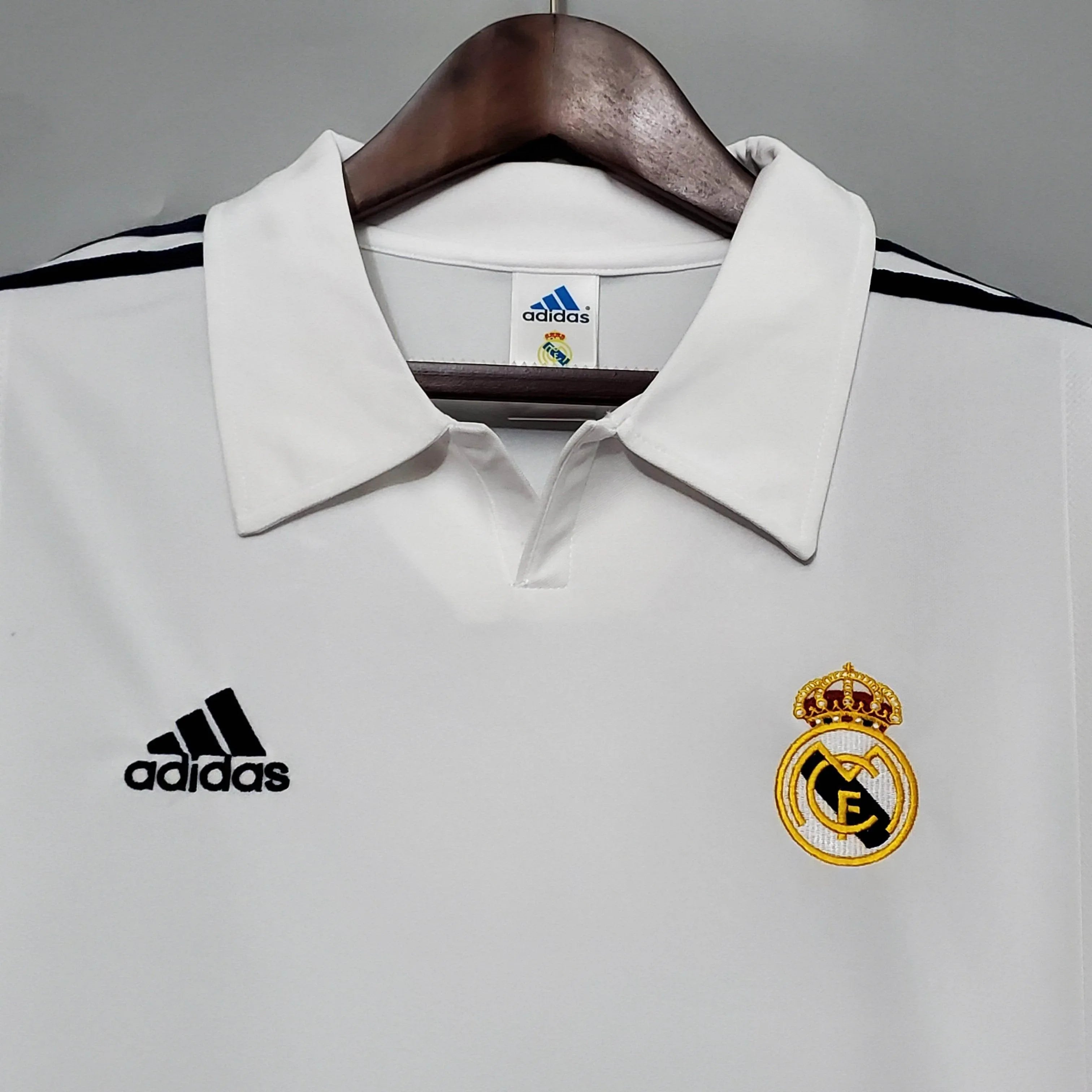 CAMISETA REAL MADRID l 01/02 MANGA LARGA HOMBRE (RETRO) - ZonaCamisetas