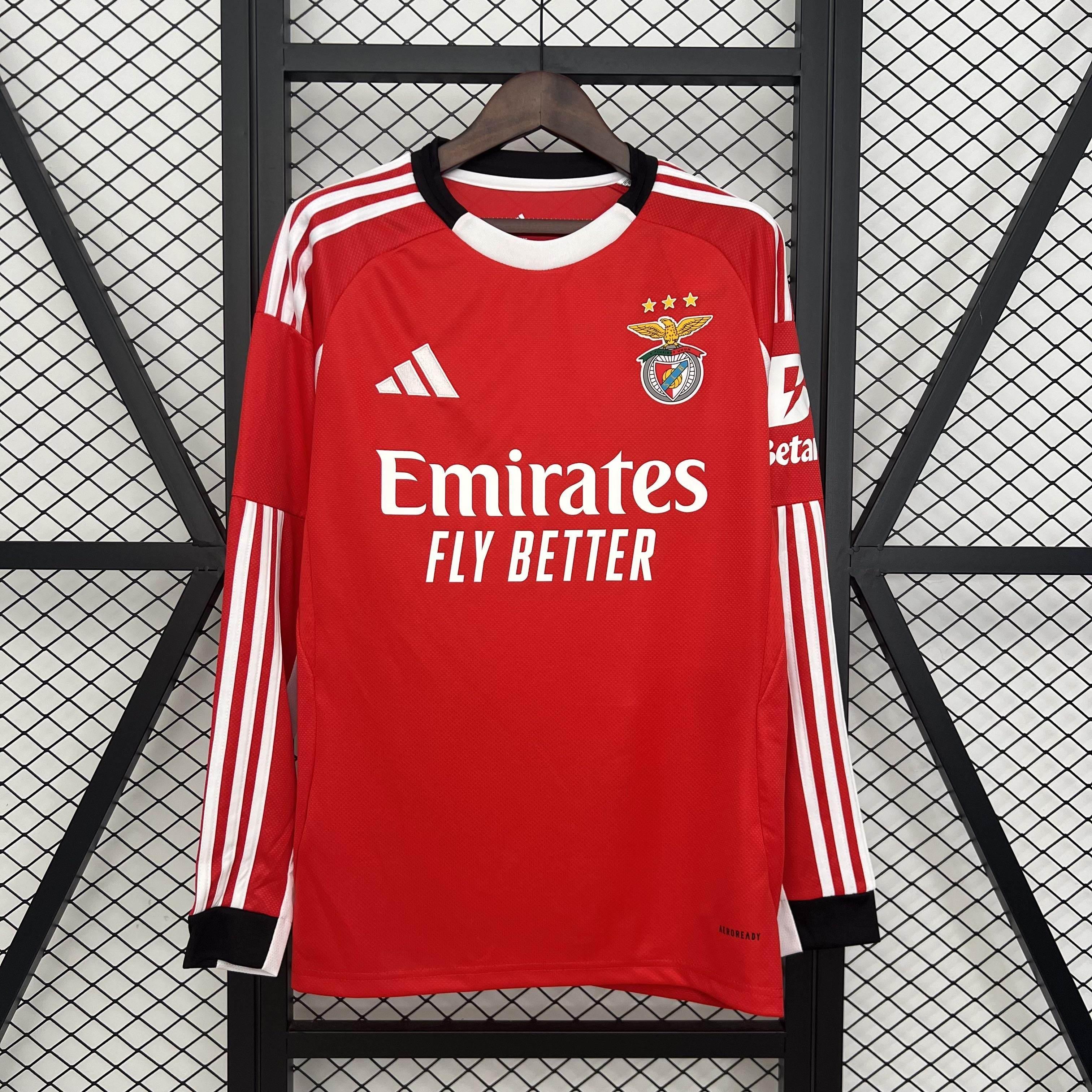 CAMISETA BENFICA I 25/26 HOMBRE (VERSIÓN FAN) MANGA LARGA - ZonaCamisetas