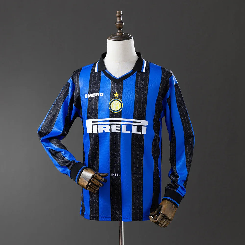 CAMISETA INTER DE MILAN I 97/98 HOMBRE MANGA LARGA (RETRO) - ZonaCamisetas