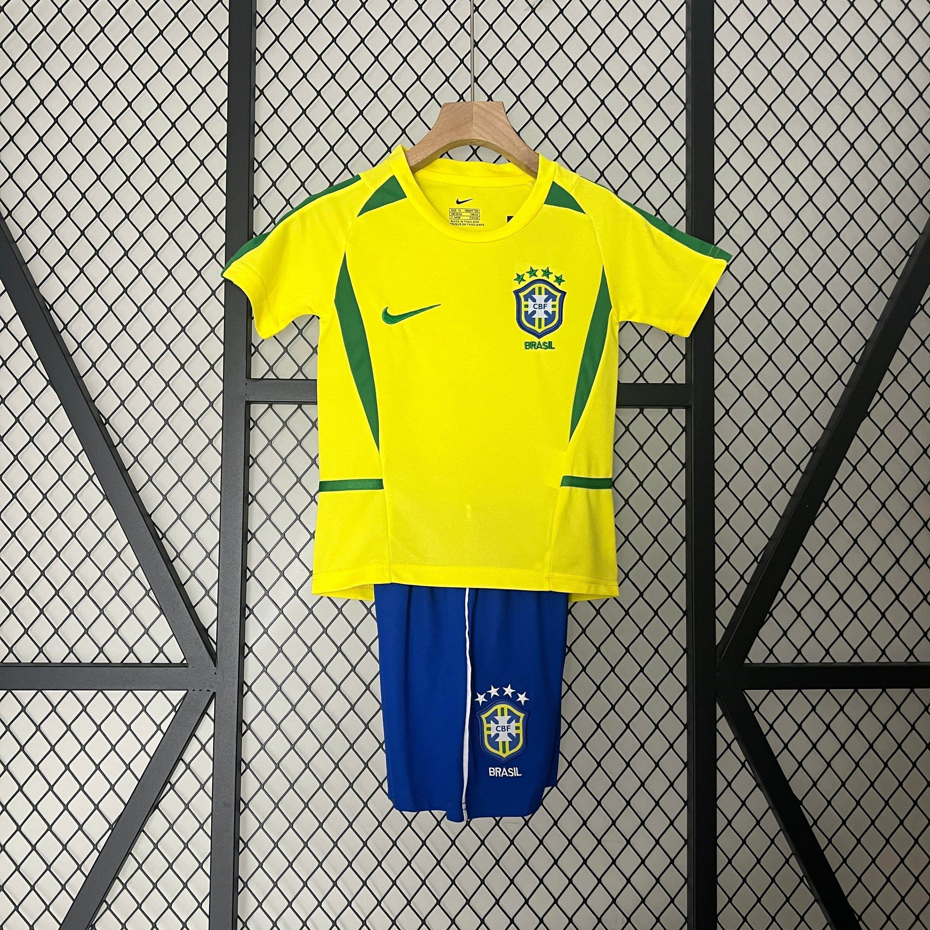 CAMISETA BRASIL I 2002 CONJUNTO INFANTIL - ZonaCamisetas