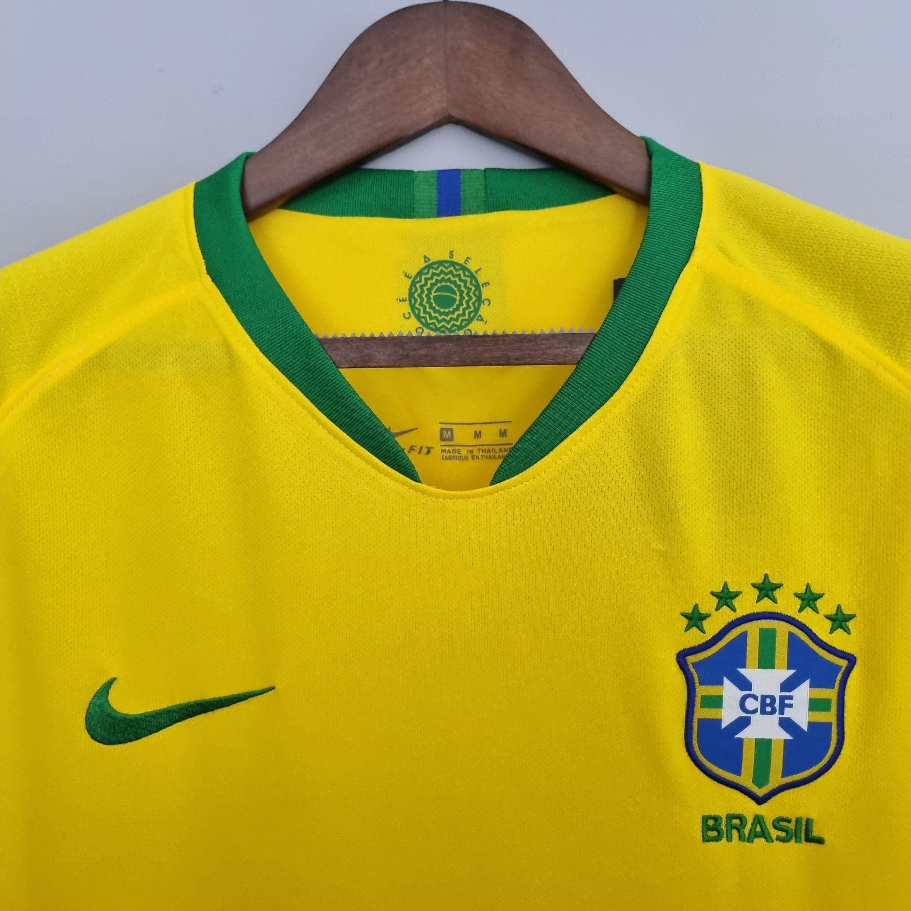 CAMISETA BRASIL I 2018 HOMBRE (RETRO) - ZonaCamisetas
