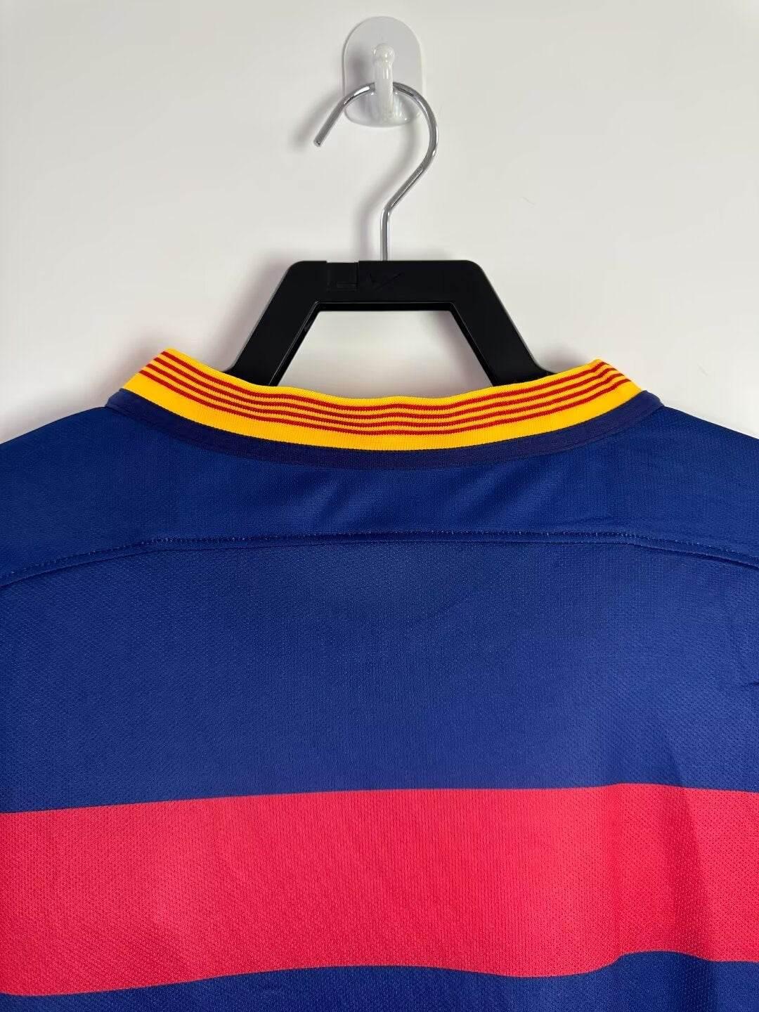 CAMISETA BARCELONA I 15/16 HOMBRE (RETRO) MANGA LARGA - ZonaCamisetas