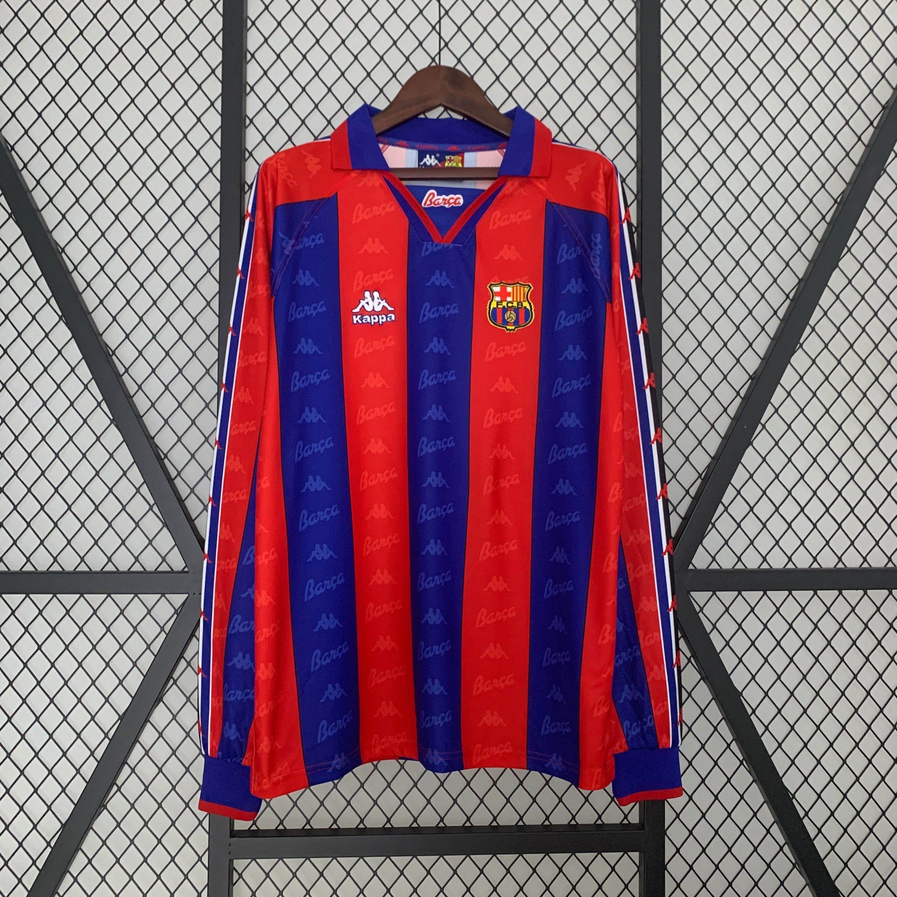 CAMISETA BARCELONA I 96/97 HOMBRE (RETRO) MANGA LARGA - ZonaCamisetas