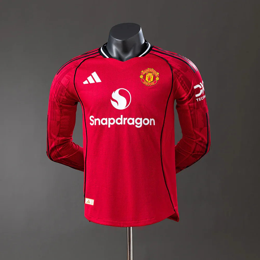 CAMISETA MANCHESTER UNITED I 25/26 MANGA LARGA HOMBRE (VERSIÓN JUGADOR) - ZonaCamisetas
