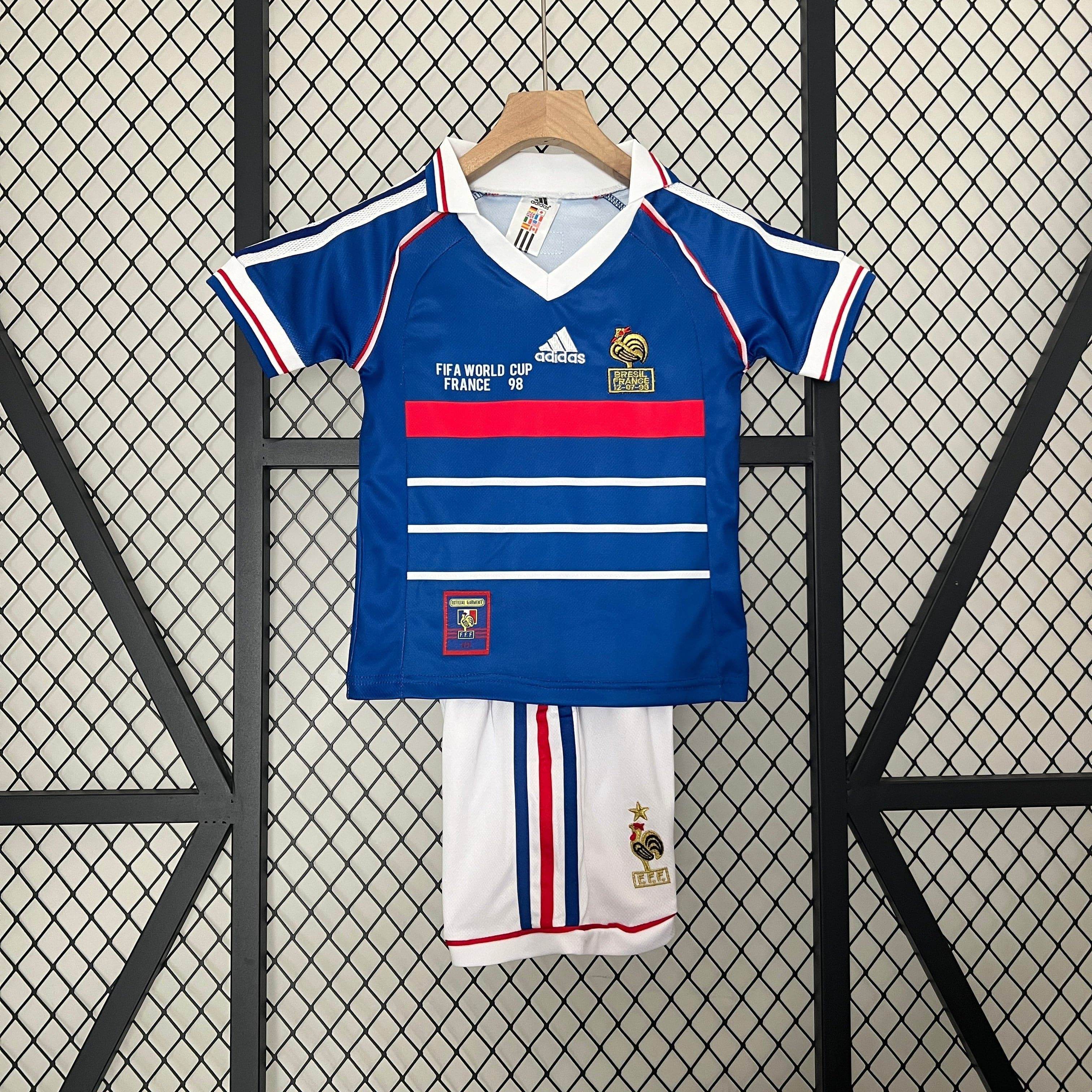 CAMISETA FRANCIA I MUNDIAL 98 CONJUNTO INFANTIL - ZonaCamisetas