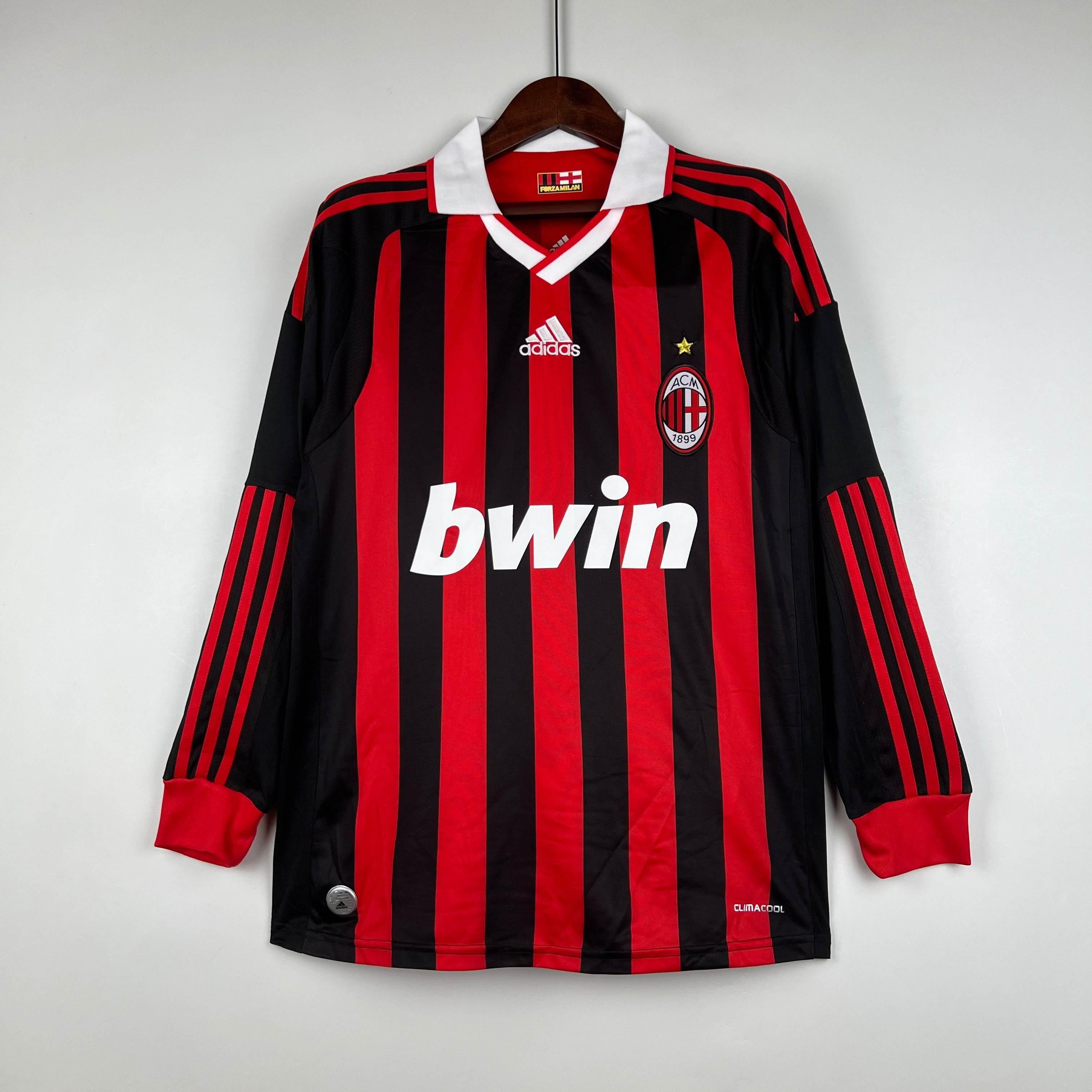 CAMISETA AC MILAN 09/10 HOMBRE (RETRO) MANGA LARGA - ZonaCamisetas