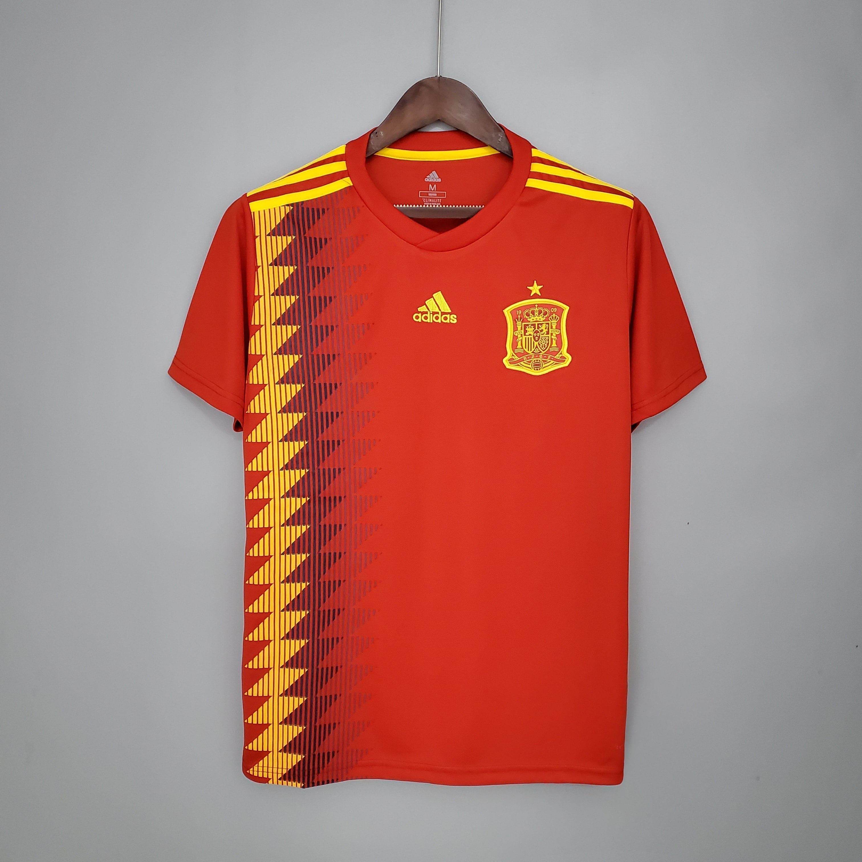 CAMISETA ESPAÑA I 2018 HOMBRE (RETRO) - ZonaCamisetas