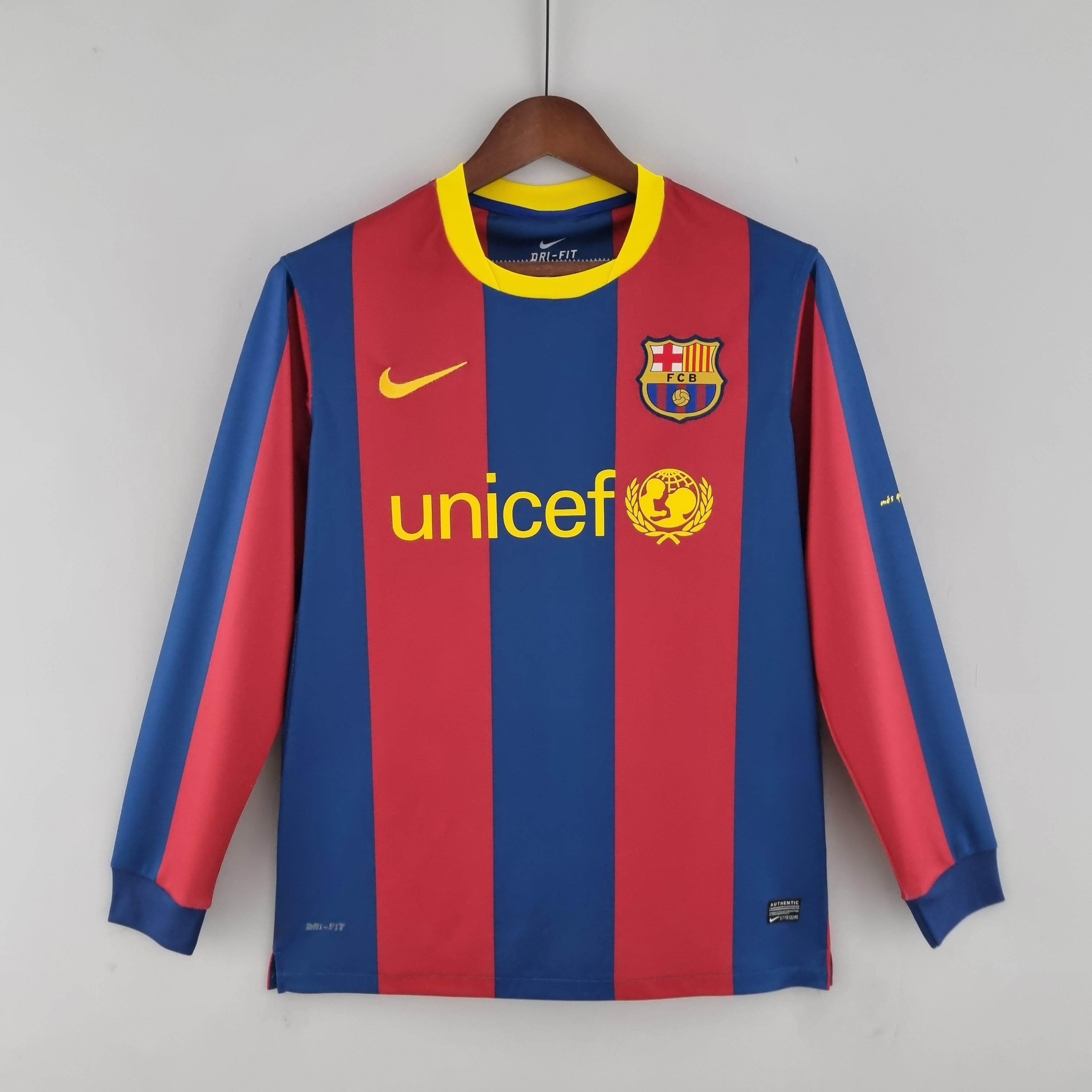 CAMISETA BARCELONA I 10/11 HOMBRE (RETRO) MANGA LARGA - ZonaCamisetas