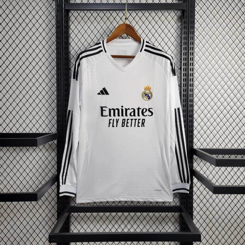 CAMISETA REAL MADRID I 24/25 HOMBRE MANGA LARGA (VERSIÓN FAN) - ZonaCamisetas
