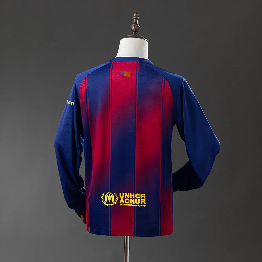 CAMISETA BARCELONA I 25/26 MANGA LARGA HOMBRE (VERSIÓN FAN) - ZonaCamisetas