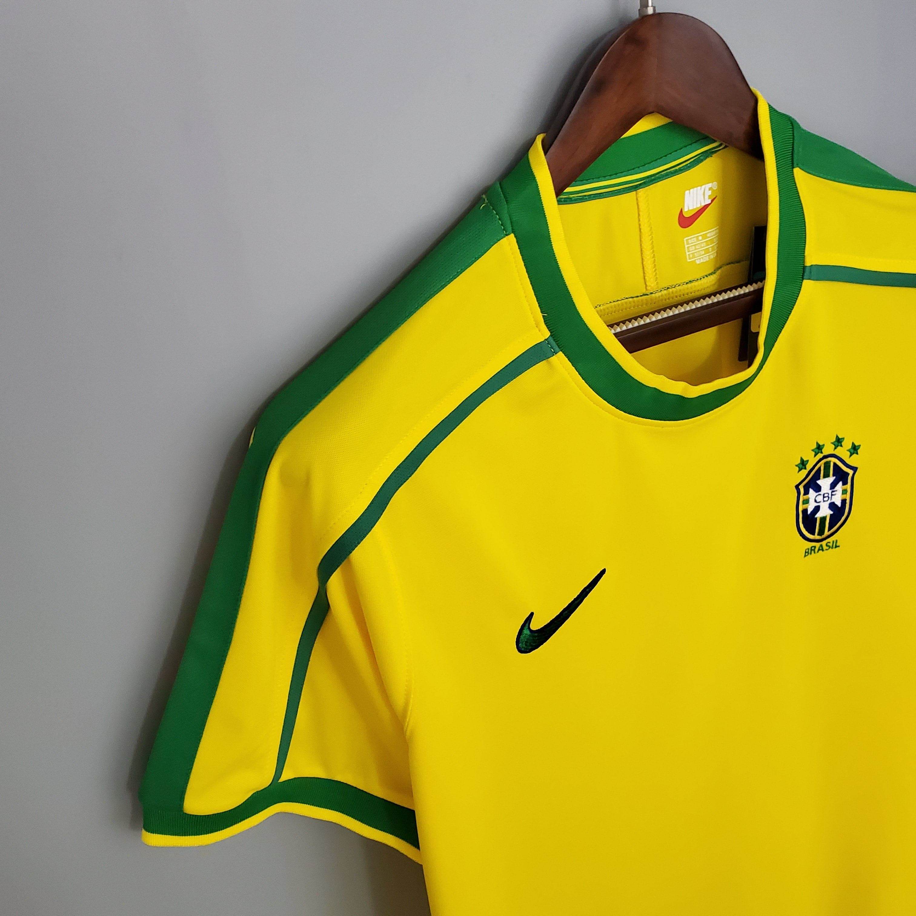 CAMISETA BRASIL I 98 HOMBRE (RETRO) - ZonaCamisetas