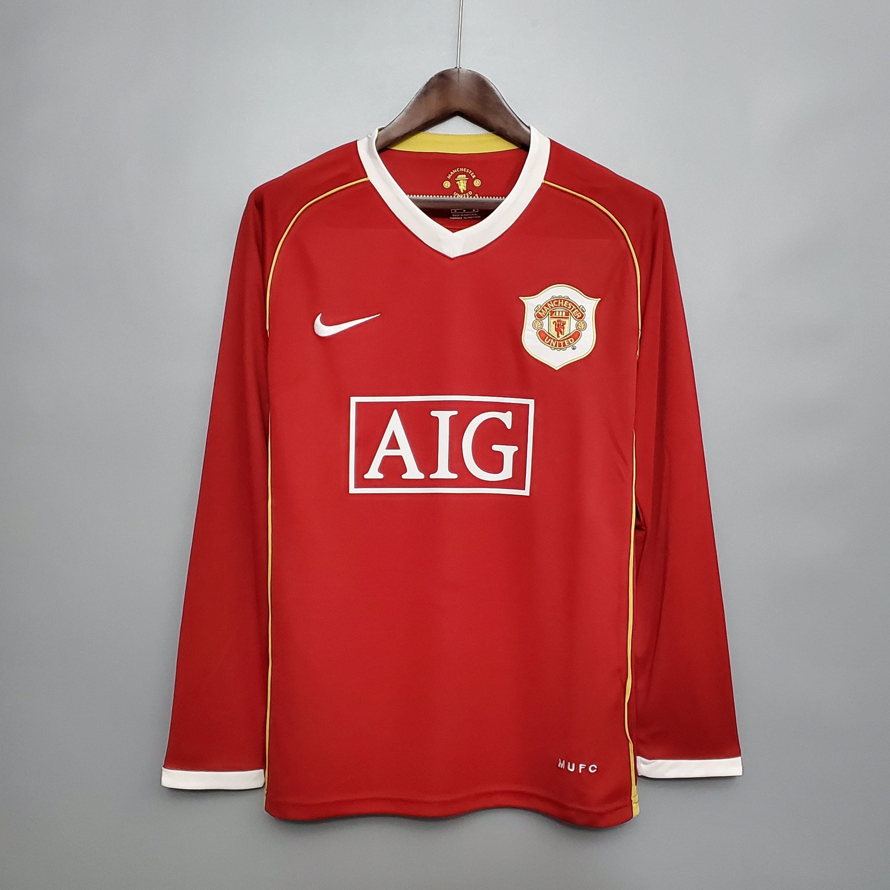 CAMISETA MANCHESTER UNITED I 06/07 HOMBRE (RETRO) MANGA LARGA