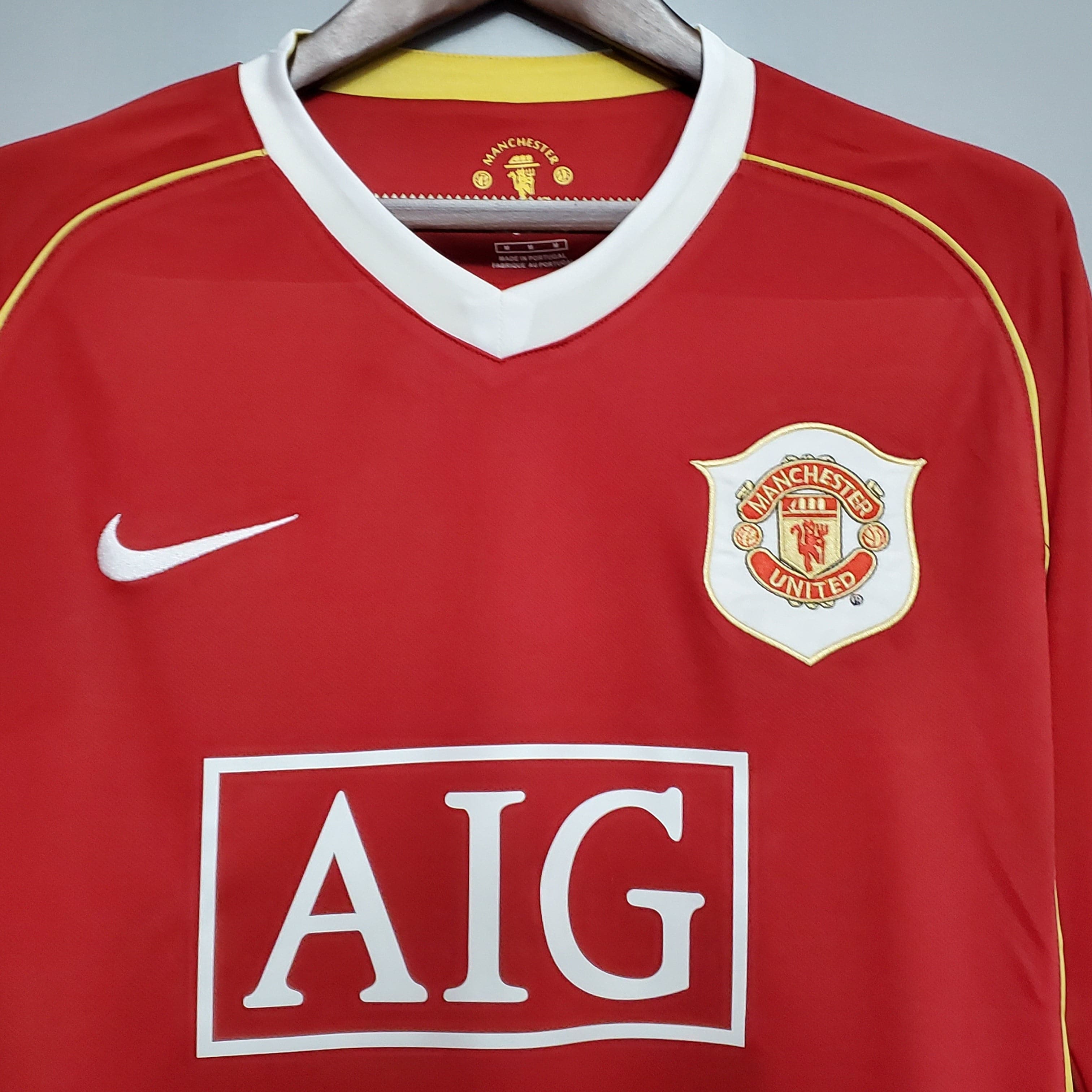 CAMISETA MANCHESTER UNITED I 06/07 HOMBRE (RETRO) MANGA LARGA