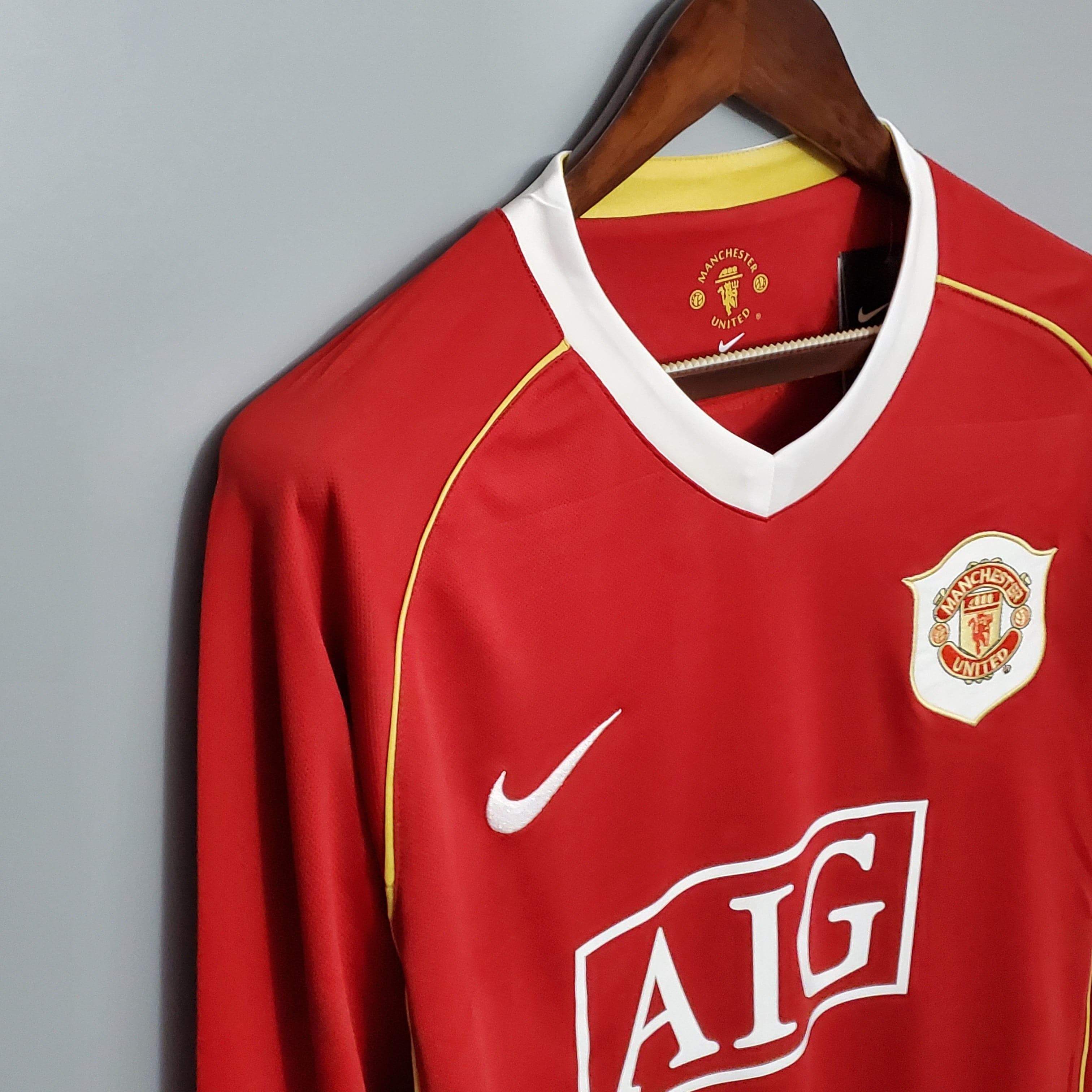 CAMISETA MANCHESTER UNITED I 06/07 HOMBRE (RETRO) MANGA LARGA