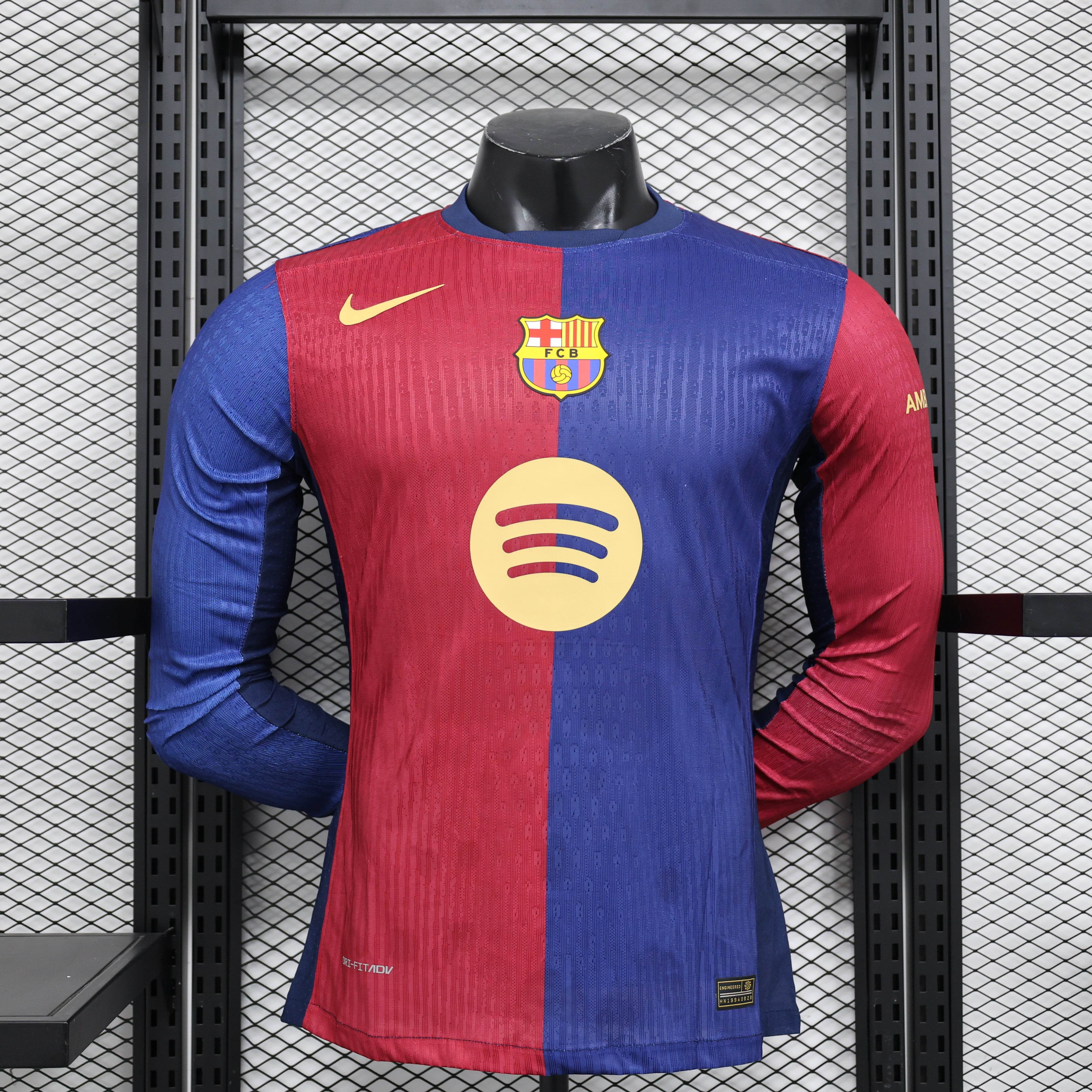 CAMISETA BARCELONA I 24/25 HOMBRE MANGA LARGA (VERSIÓN JUGADOR) - ZonaCamisetas