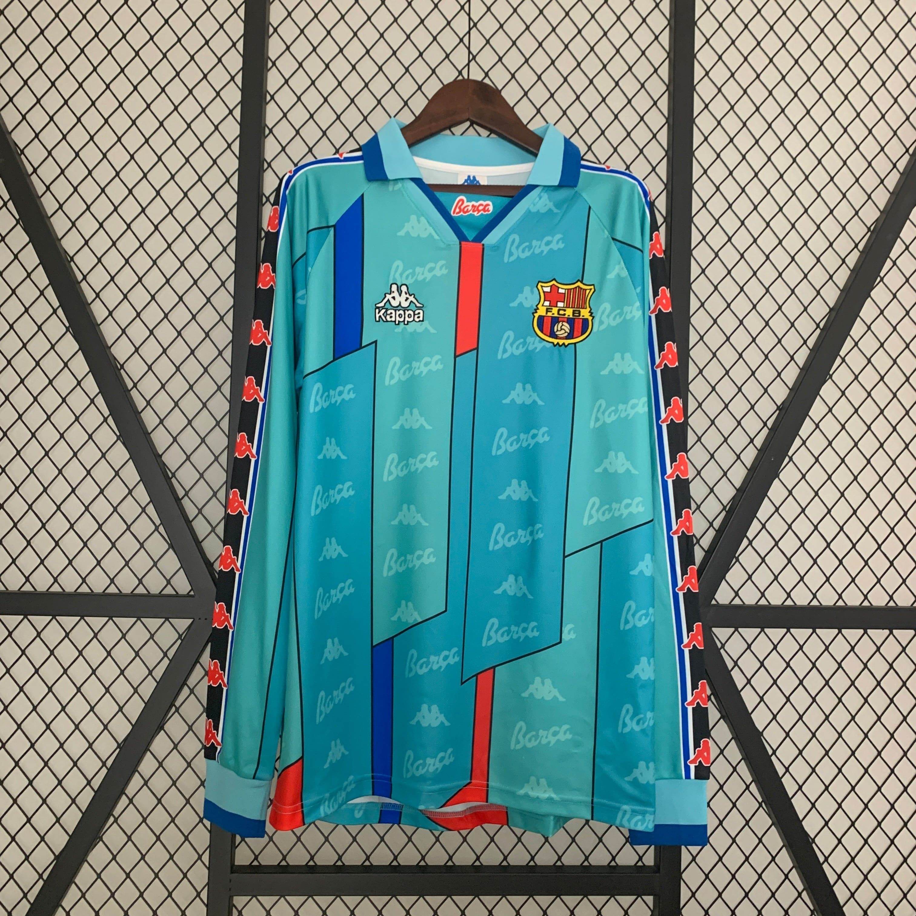 CAMISETA BARCELONA II 96/97 HOMBRE (RETRO) MANGA LARGA - ZonaCamisetas