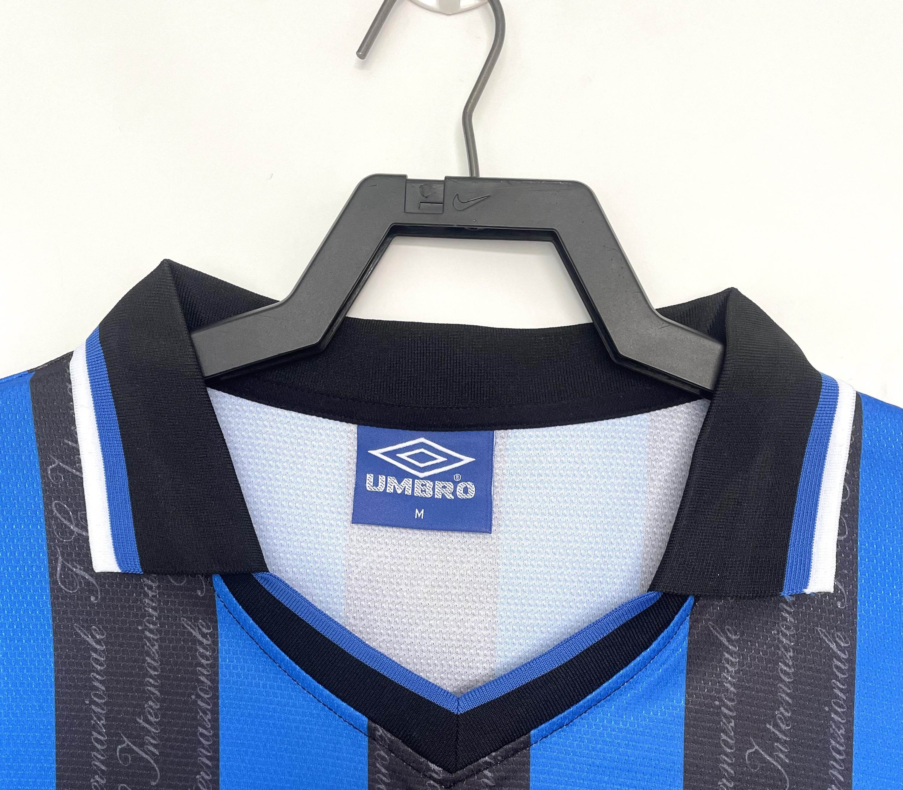 CAMISETA INTER DE MILAN I 97/98 HOMBRE MANGA LARGA (RETRO) - ZonaCamisetas