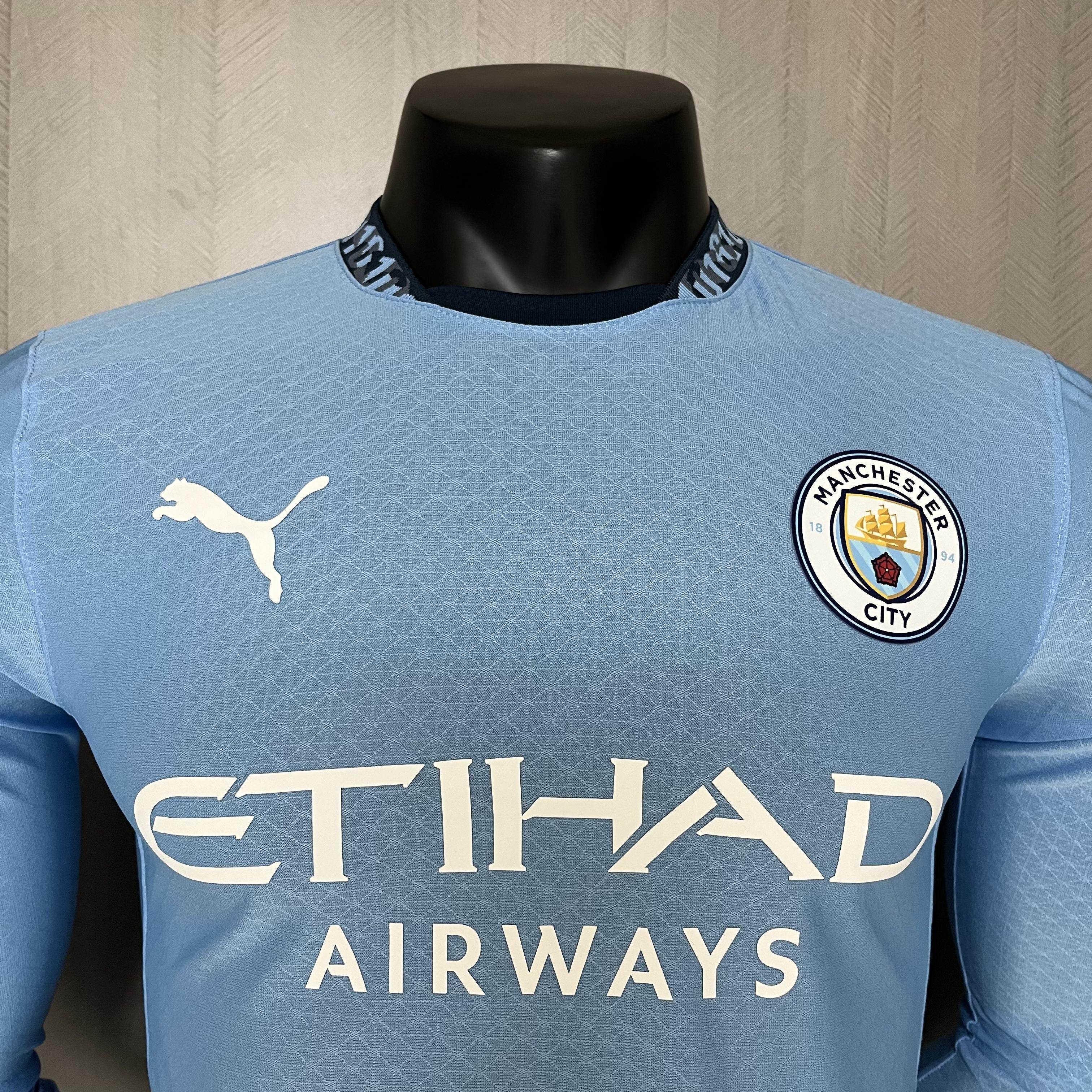 CAMISETA MANCHESTER CITY I 24/25 MANGA LARGA HOMBRE (VERSIÓN JUGADOR) - ZonaCamisetas