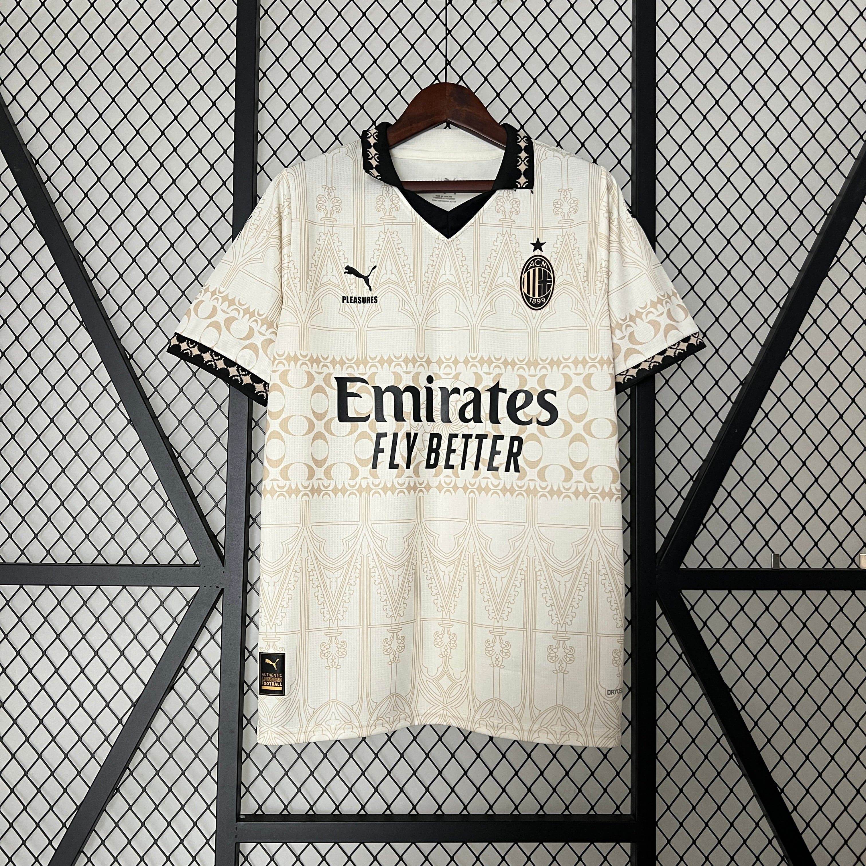 CAMISETA AC MILAN BEIGE 23/24 HOMBRE (VERSIÓN FAN) - ZonaCamisetas