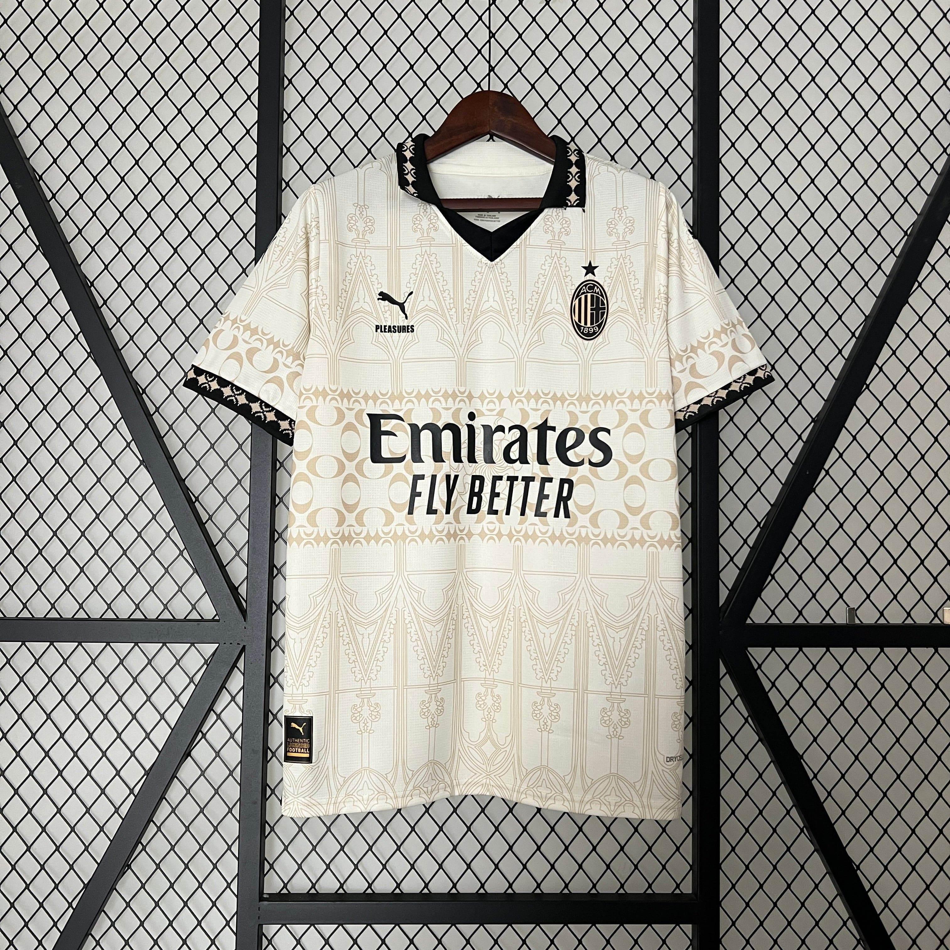 CAMISETA AC MILAN BEIGE 23/24 HOMBRE (VERSIÓN FAN) - ZonaCamisetas