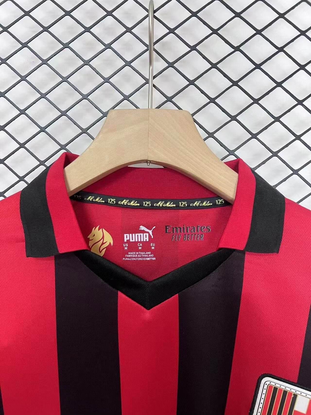 CAMISETA AC MILAN 125th 24/25 HOMBRE (RETRO) MANGA LARGA - ZonaCamisetas
