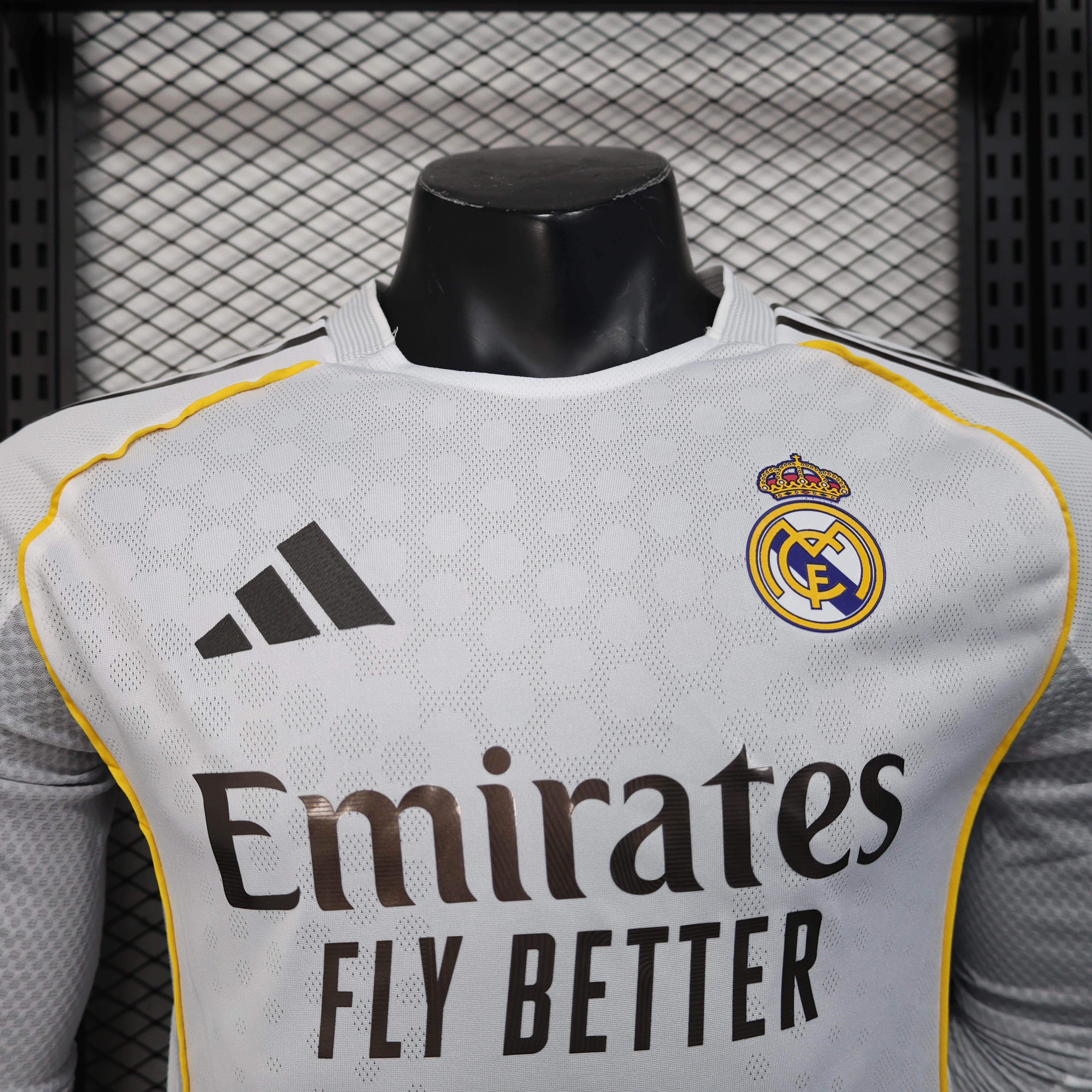 CAMISETA REAL MADRID I 25/26 HOMBRE (VERSION JUGADOR) MANGA LARGA - ZonaCamisetas