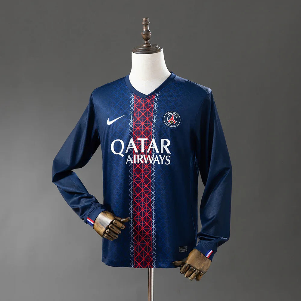 CAMISETA PSG I 25/26 MANGA LARGA HOMBRE (VERSIÓN FAN) - ZonaCamisetas