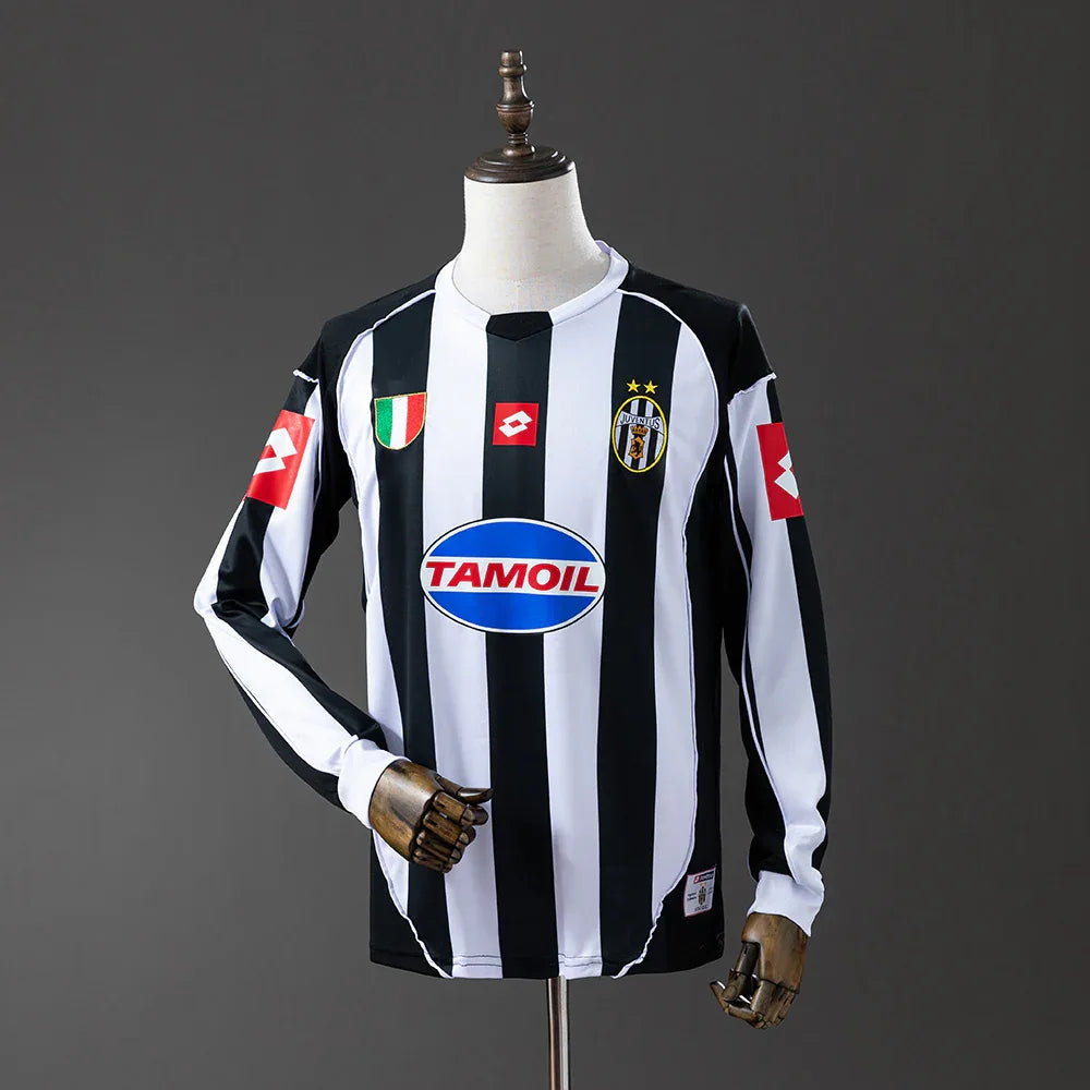 CAMISETA JUVENTUS I 02/03 HOMBRE MANGA LARGA (RETRO) - ZonaCamisetas