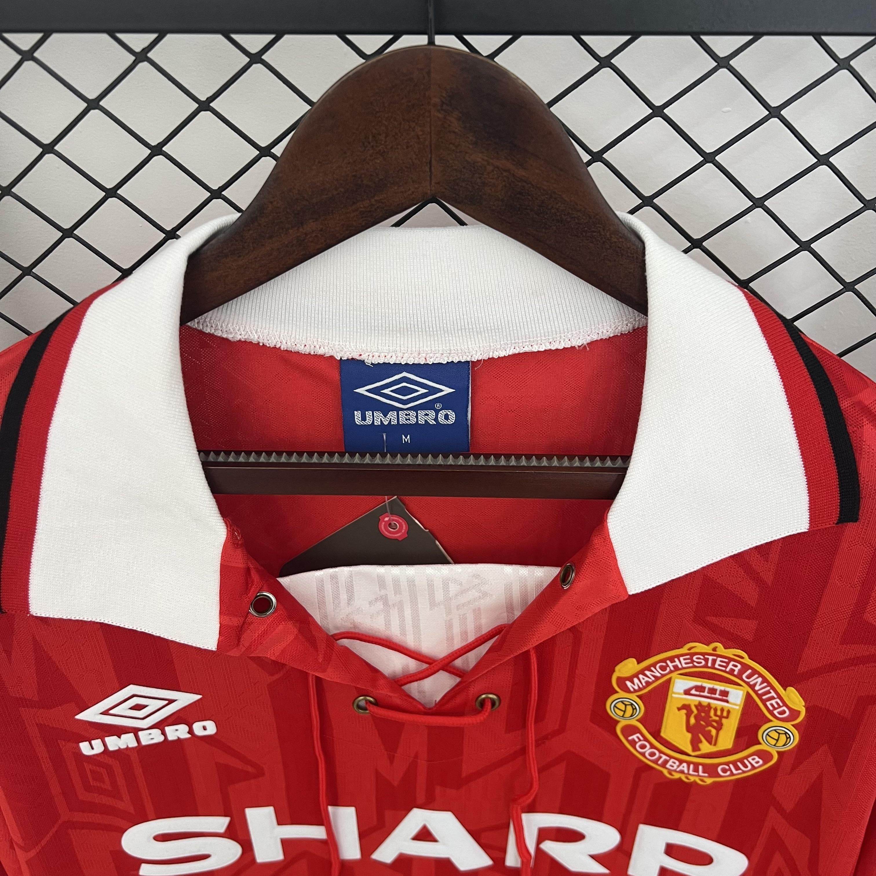 CAMISETA MANCHESTER UNITED I 92/94 HOMBRE (RETRO) MANGA LARGA - ZonaCamisetas