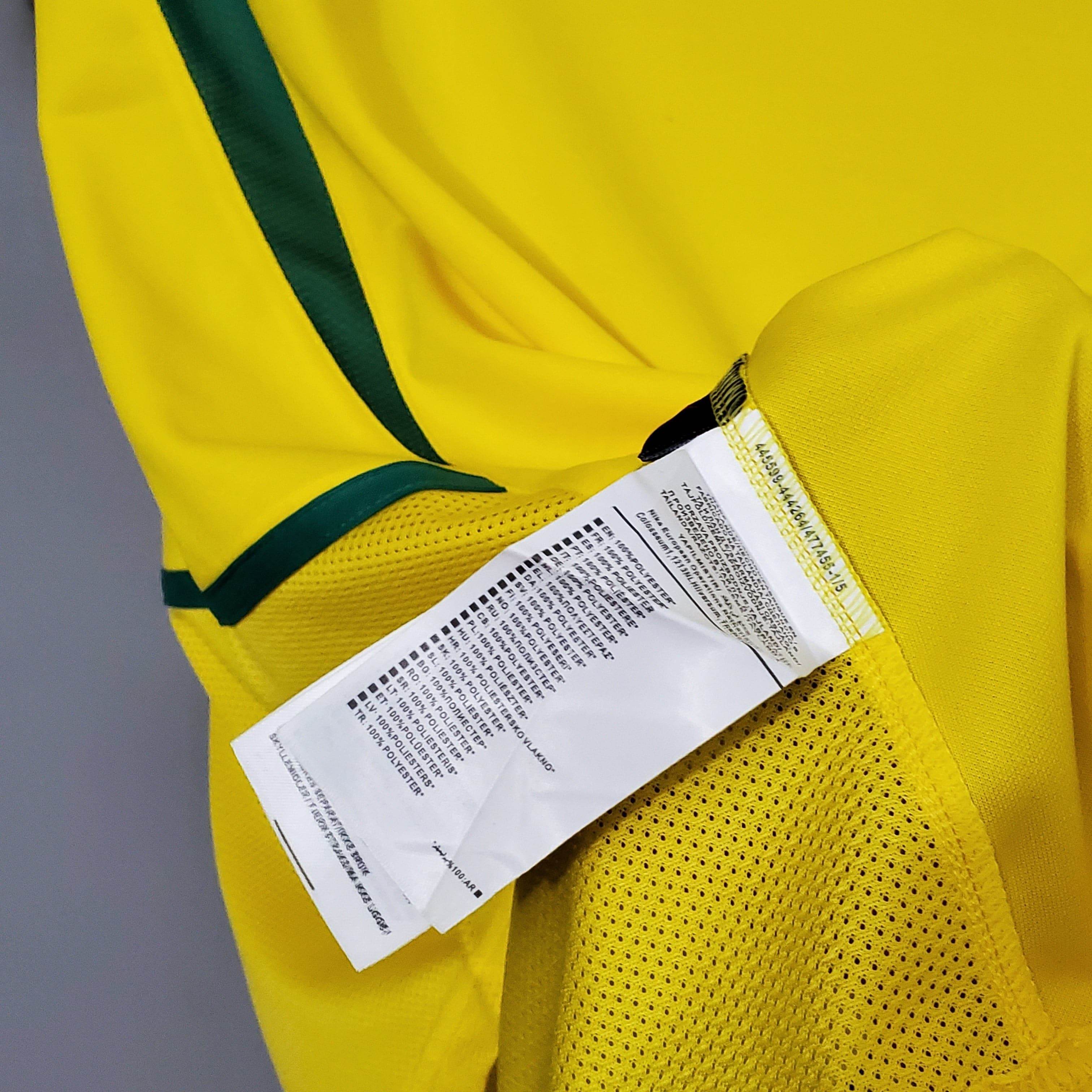 CAMISETA BRASIL I 2002 HOMBRE (RETRO) - ZonaCamisetas