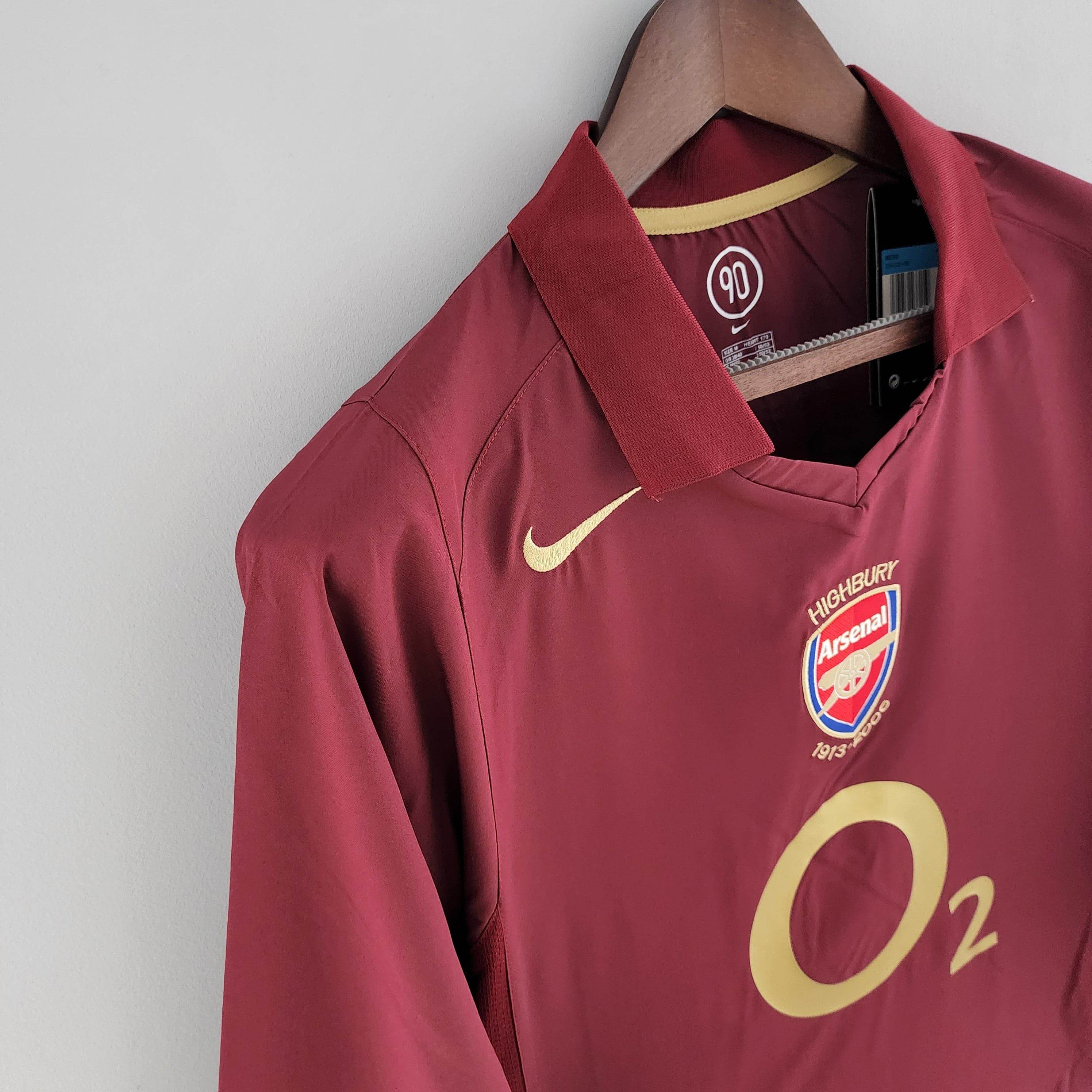 CAMISETA ARSENAL I 05/06 HOMBRE (RETRO) MANGA LARGA - ZonaCamisetas
