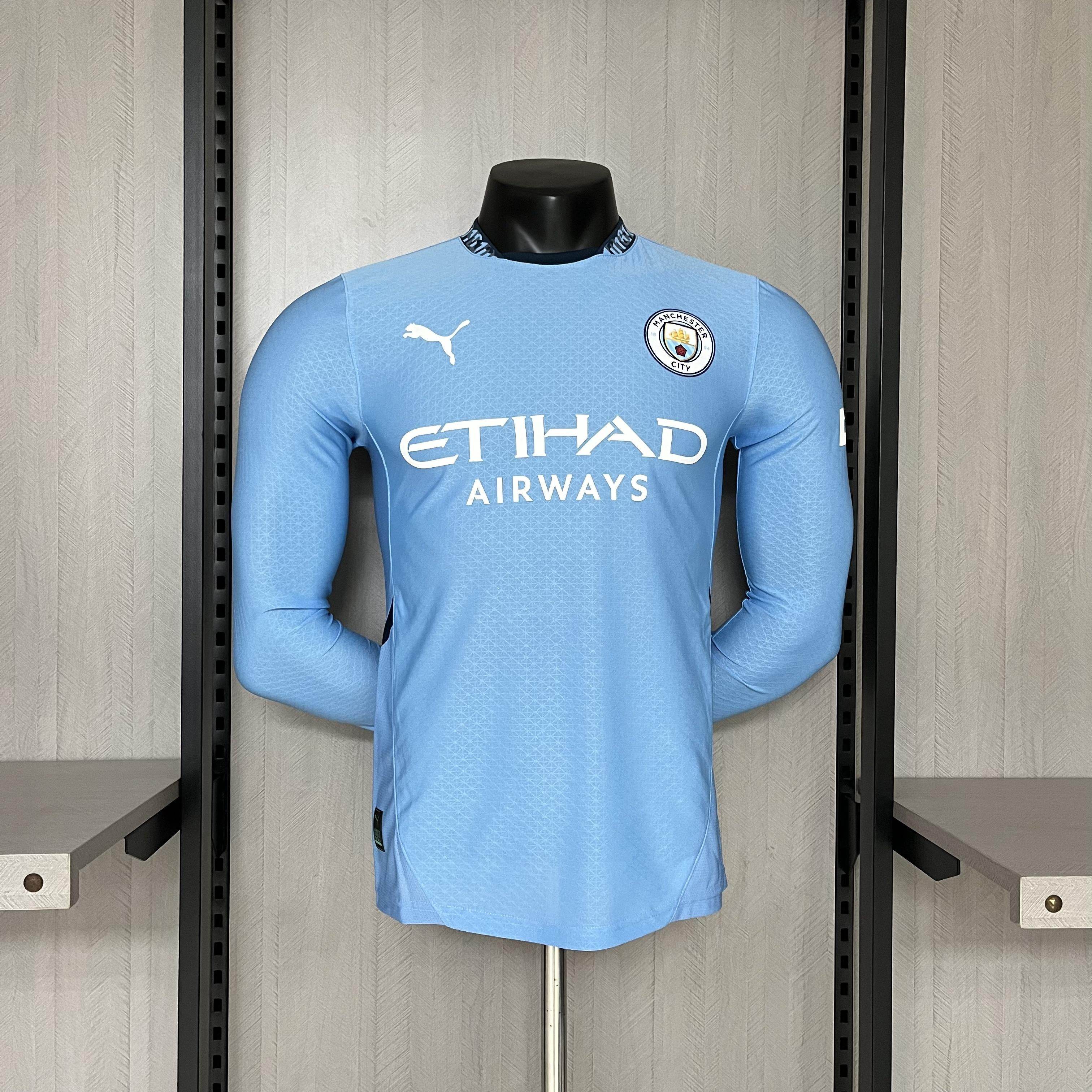CAMISETA MANCHESTER CITY I 24/25 MANGA LARGA HOMBRE (VERSIÓN JUGADOR) - ZonaCamisetas