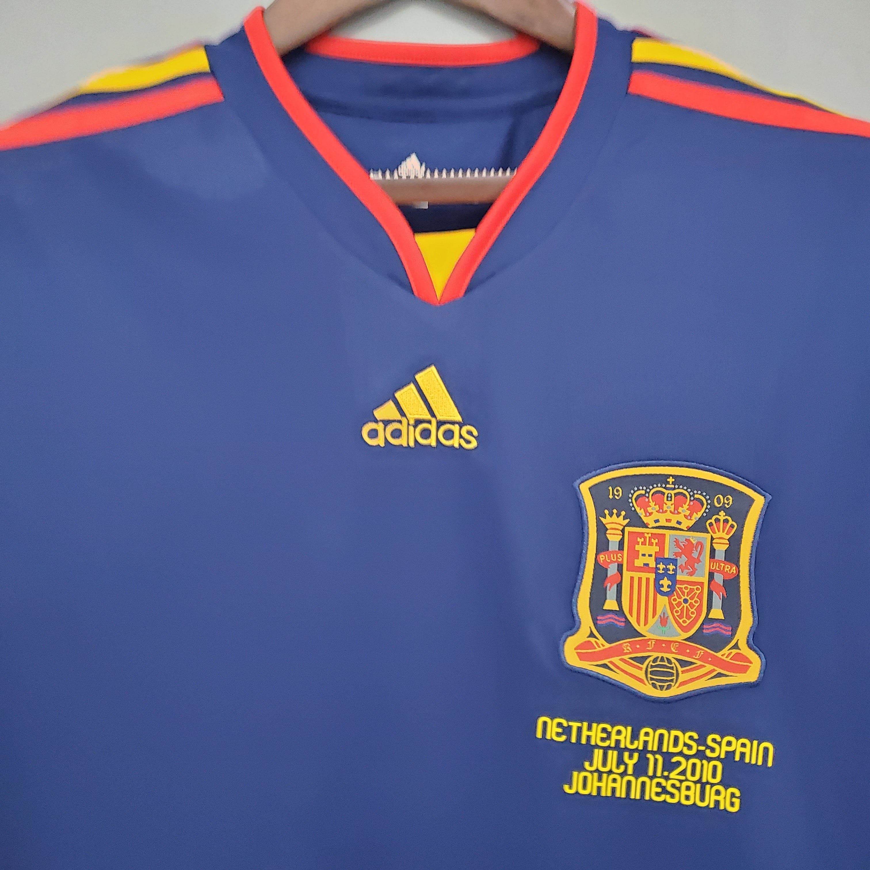 CAMISETA ESPAÑA MUNDIAL I 2010 HOMBRE (RETRO) MANGA LARGA - ZonaCamisetas