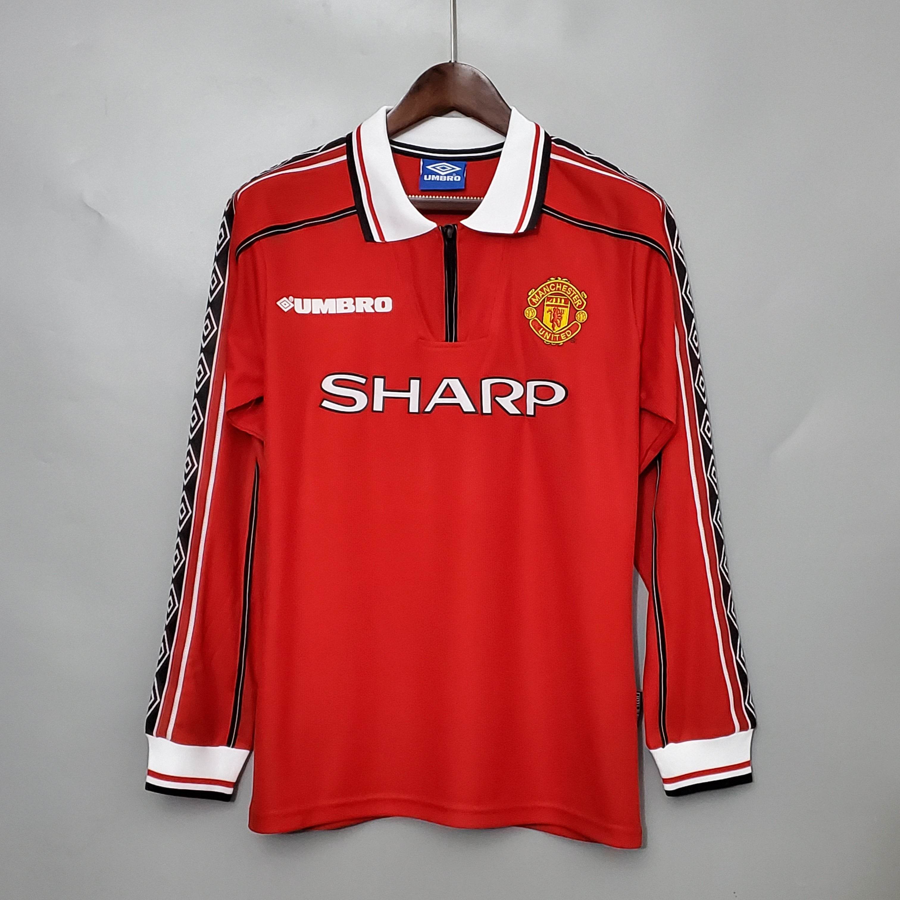 CAMISETA MANCHESTER UNITED I 98/99 HOMBRE (RETRO) MANGA LARGA - ZonaCamisetas