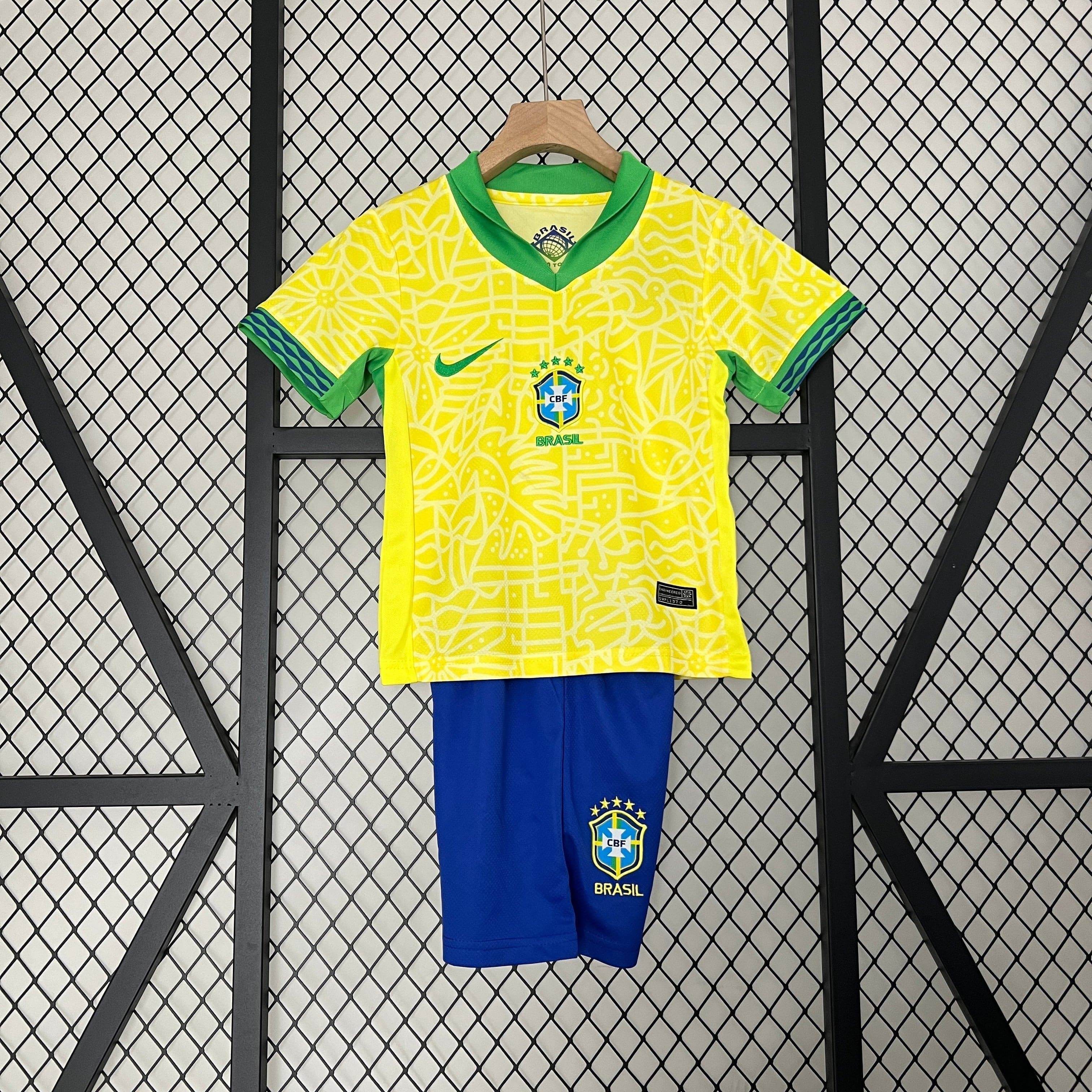 CAMISETA BRASIL I COPA AMÉRICA 2024 CONJUNTO INFANTIL - ZonaCamisetas