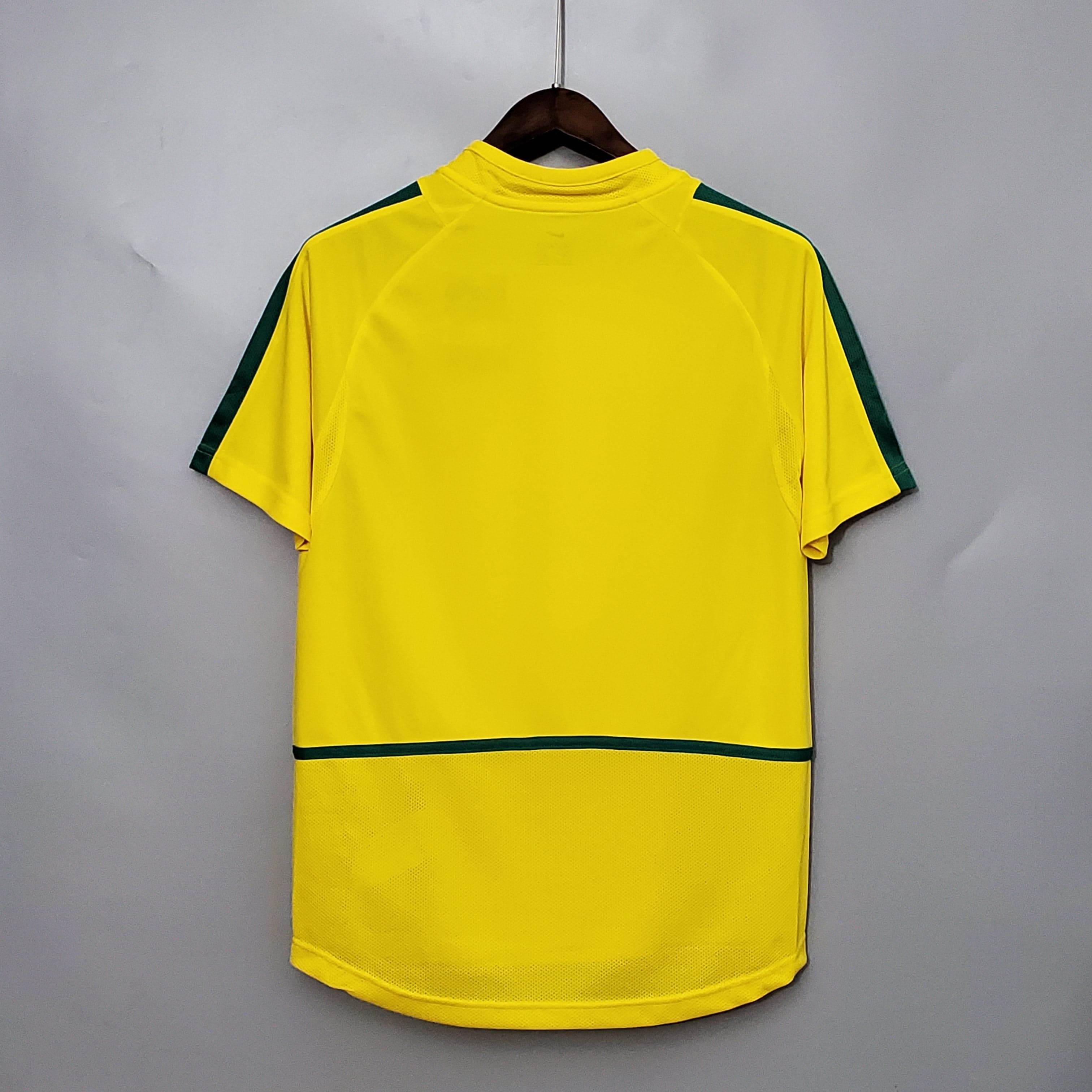 CAMISETA BRASIL I 2002 HOMBRE (RETRO) - ZonaCamisetas