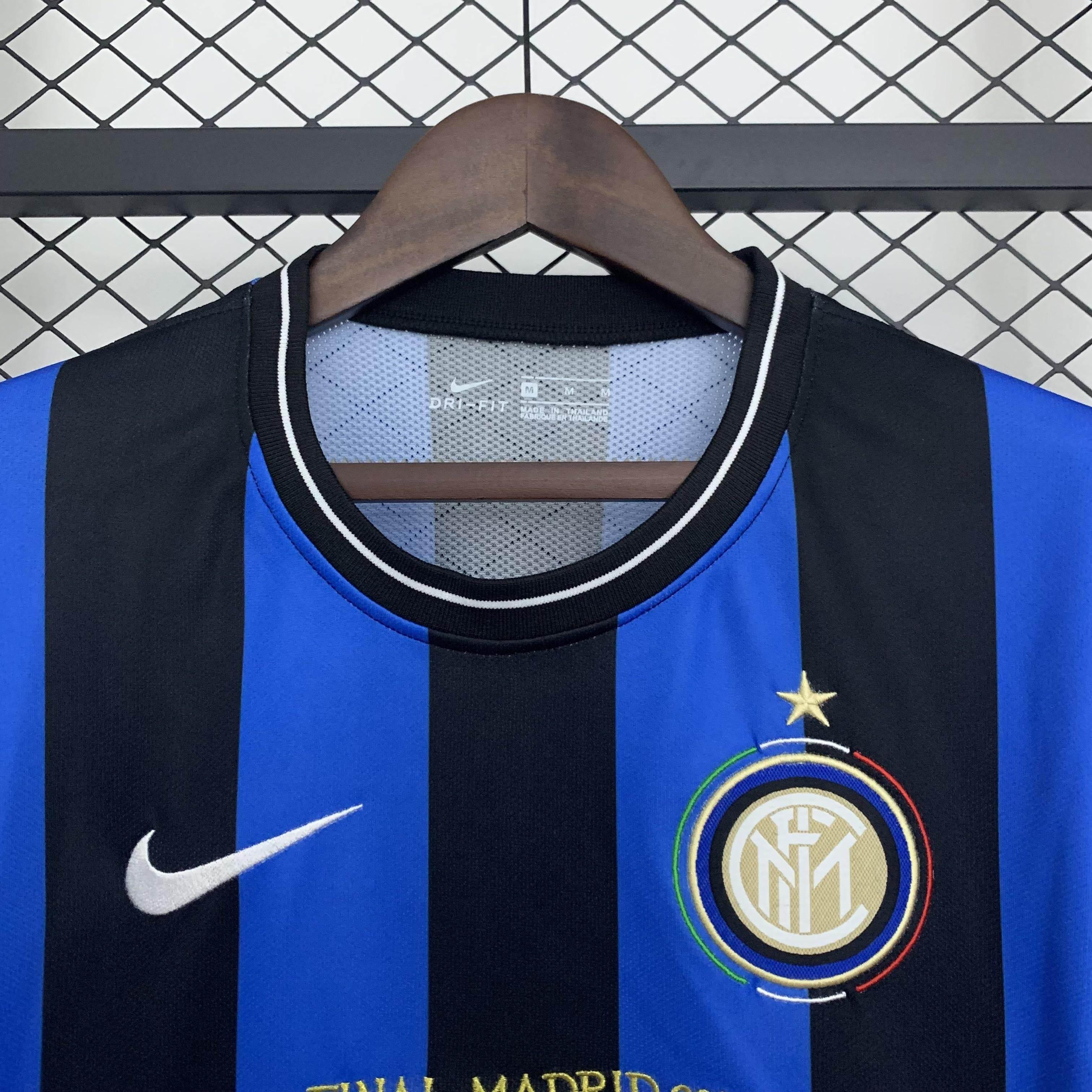 CAMISETA INTER DE MILAN I 09/10 HOMBRE MANGA LARGA (RETRO) - ZonaCamisetas