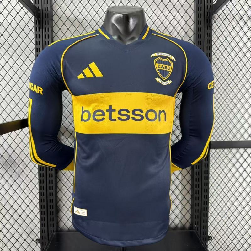CAMISETA BOCA JUNIORS I 25/26 HOMBRE MANGA LARGA (VERSIÓN JUGADOR)