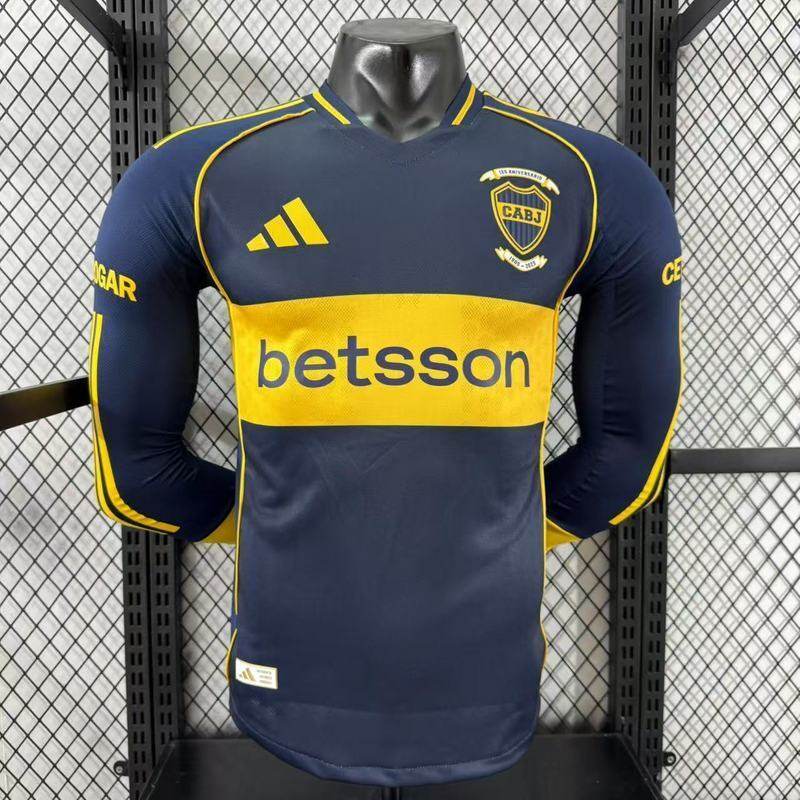 CAMISETA BOCA JUNIORS I 25/26 HOMBRE MANGA LARGA (VERSIÓN JUGADOR) - ZonaCamisetas