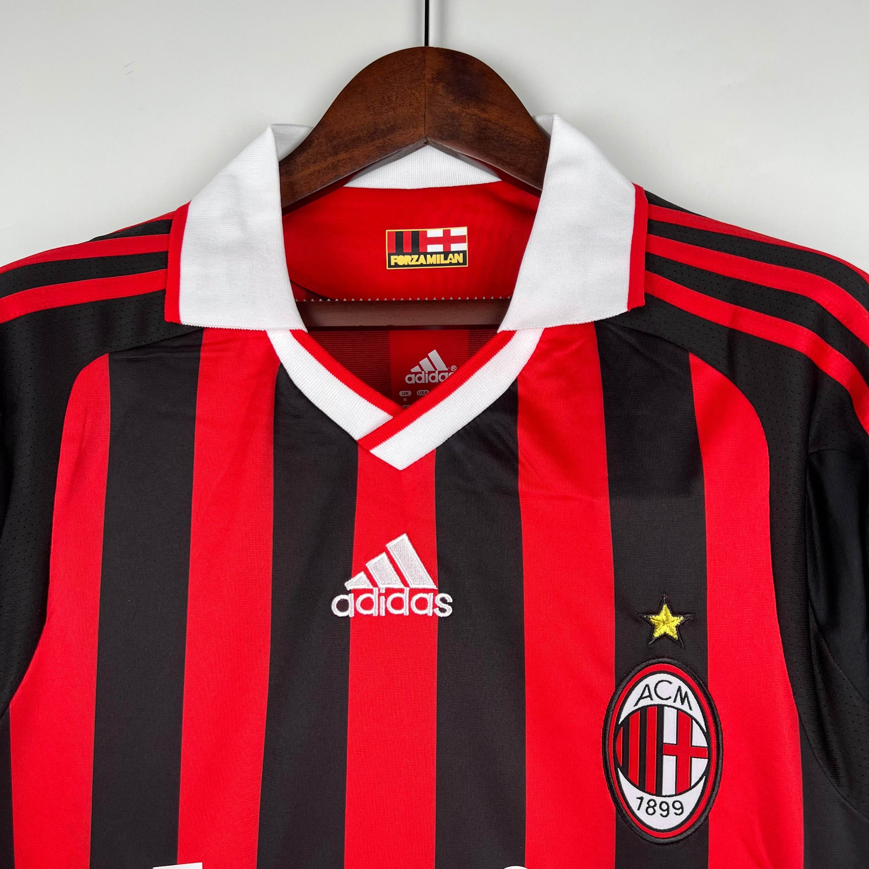 CAMISETA AC MILAN 09/10 HOMBRE (RETRO) MANGA LARGA - ZonaCamisetas
