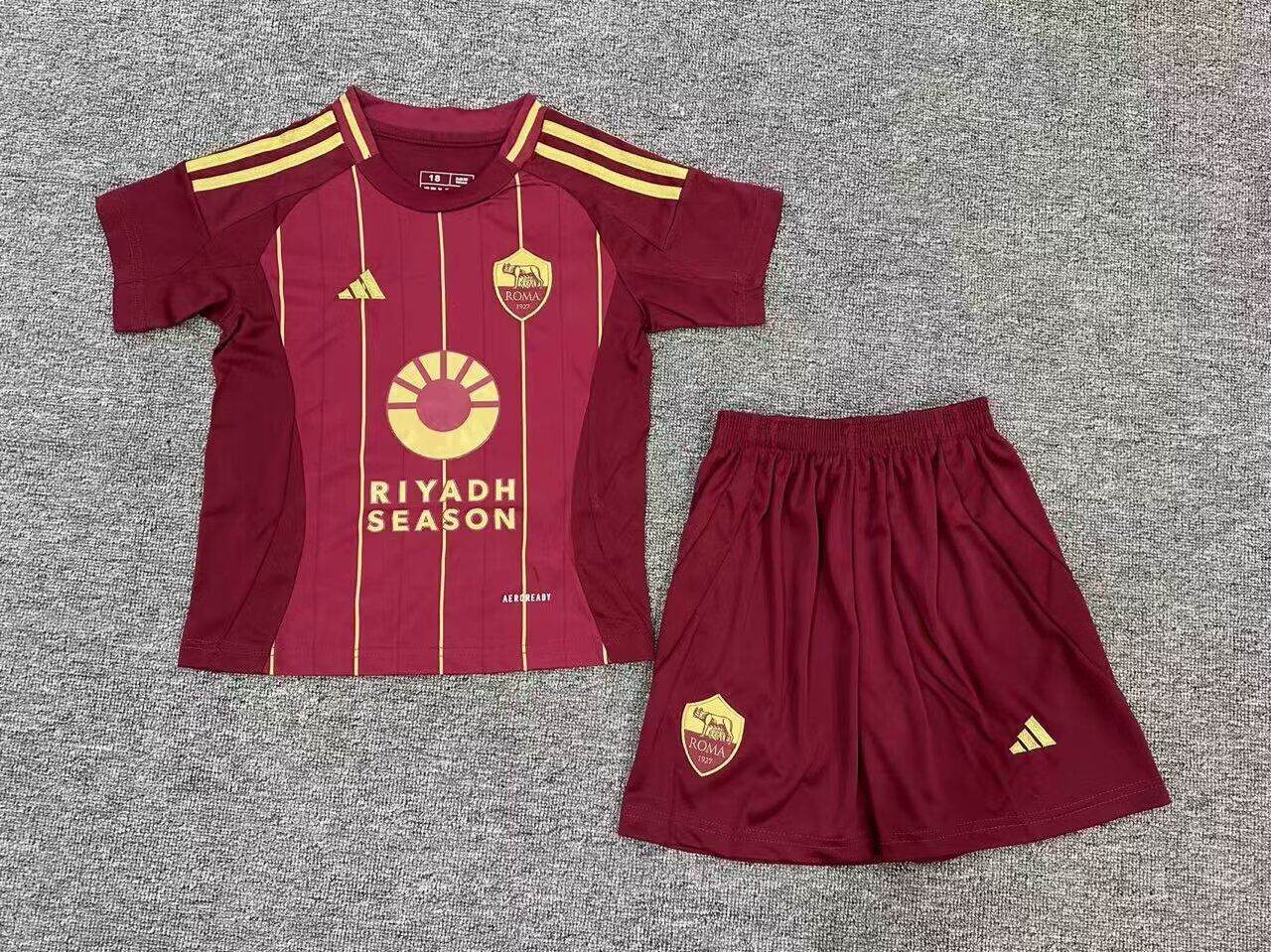 CAMISETA ROMA I 24/25 CONJUNTO INFANTIL - ZonaCamisetas