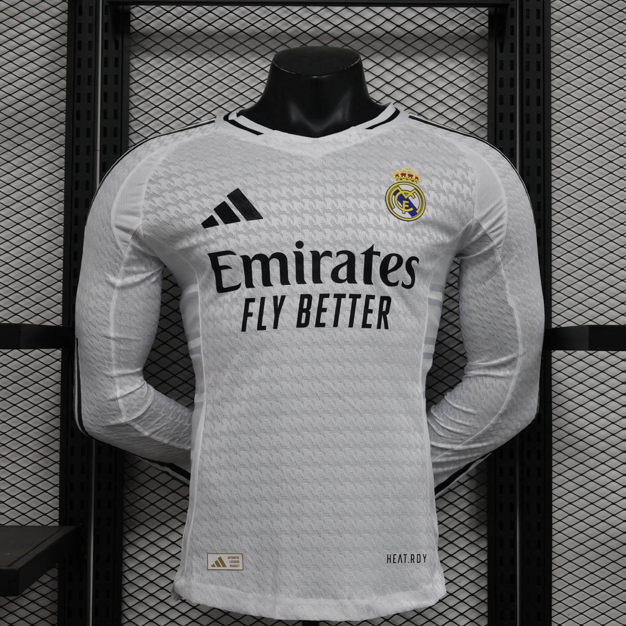 CAMISETA REAL MADRID I 24/25 HOMBRE (VERSION JUGADOR) MANGA LARGA - ZonaCamisetas