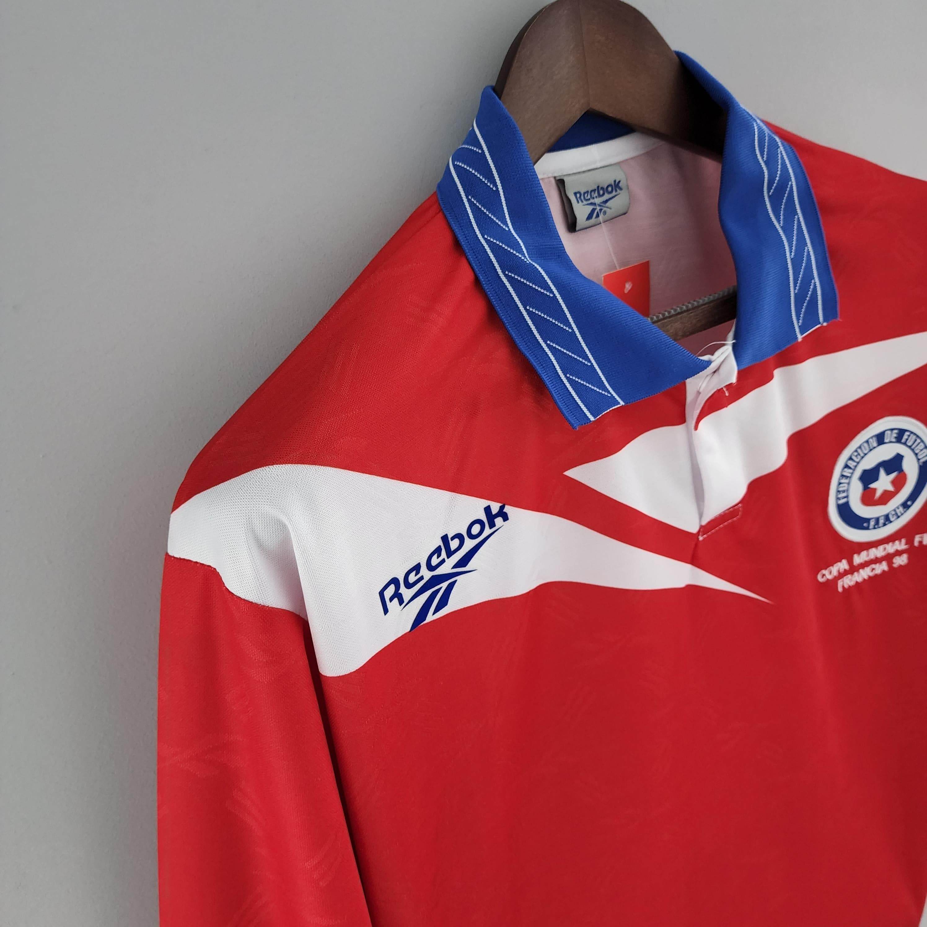 CAMISETA CHILE I 1998 HOMBRE MANGA LARGA (RETRO) - ZonaCamisetas