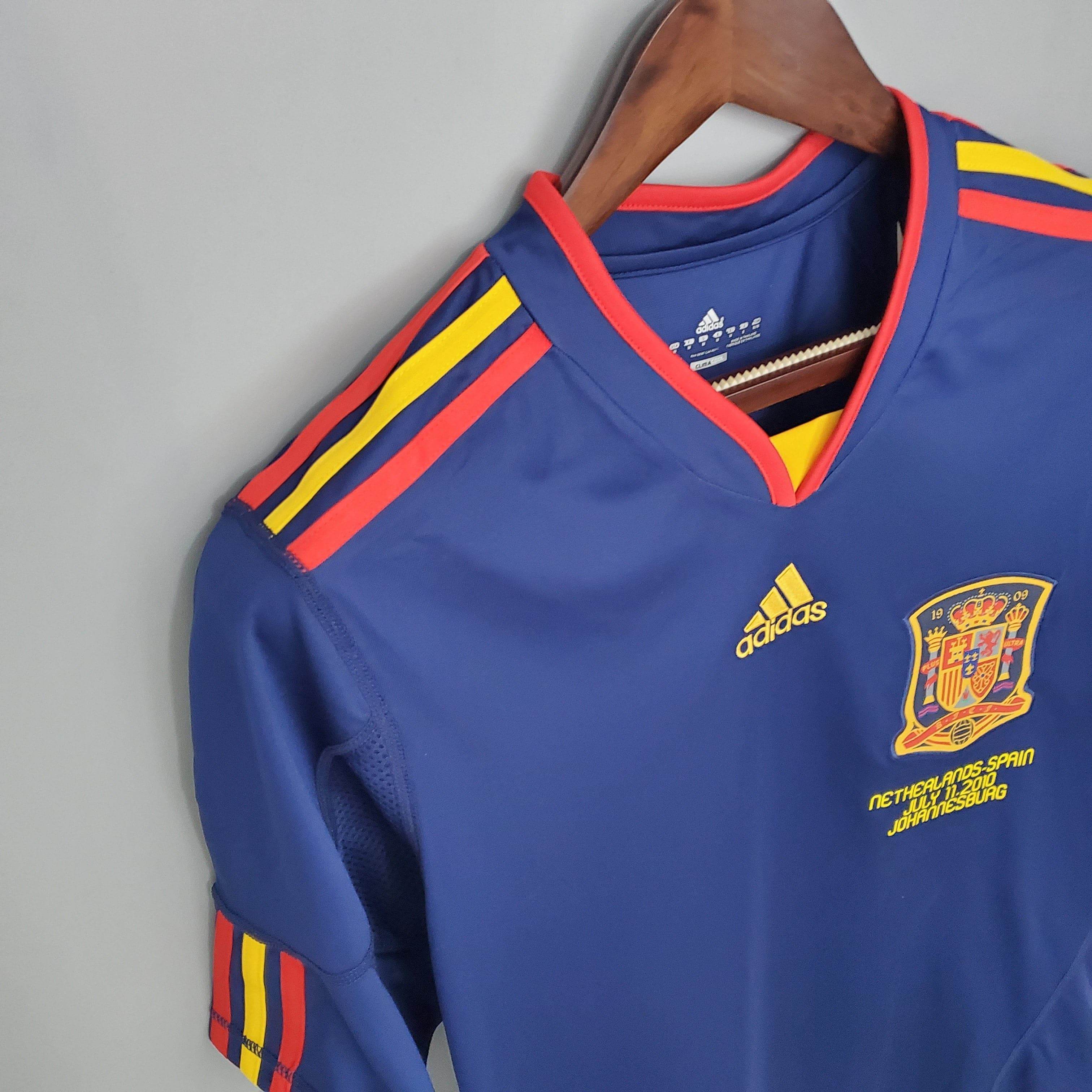CAMISETA ESPAÑA MUNDIAL I 2010 HOMBRE (RETRO) MANGA LARGA - ZonaCamisetas